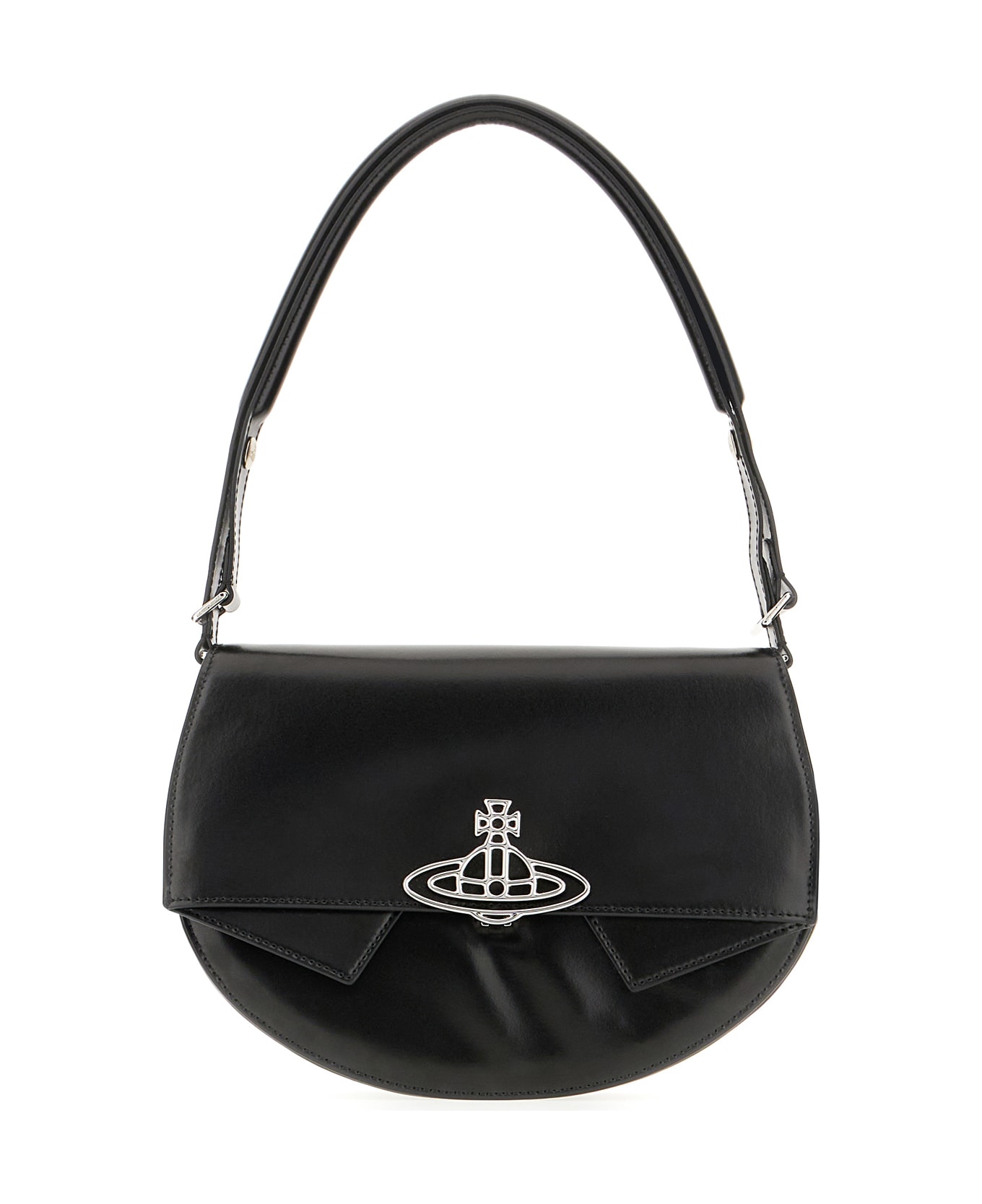 Vivienne Westwood Black Leather Shoulder Bag - BLACK