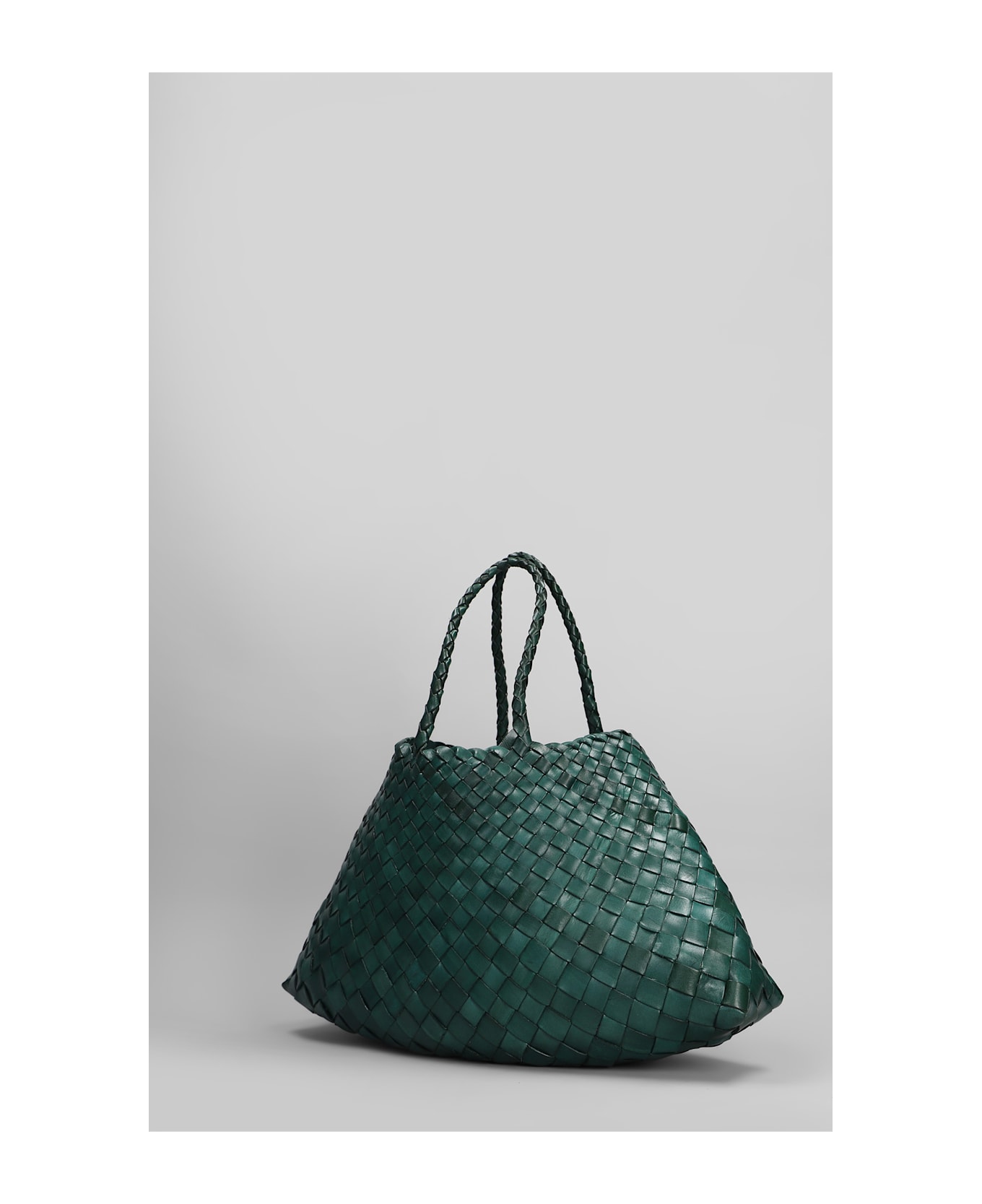 Dragon Diffusion Santa Croce Small Tote In Green Leather - green