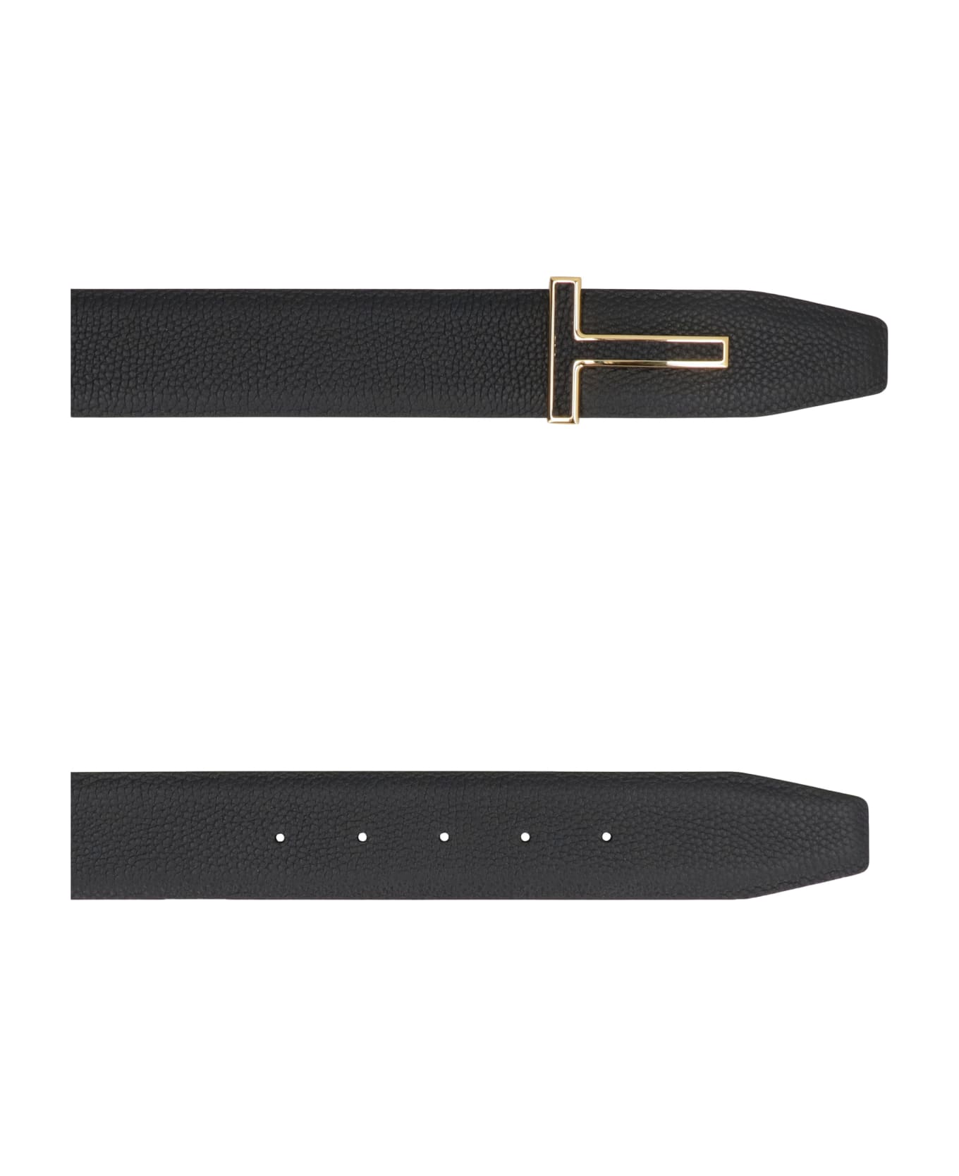 Tom Ford Grainy Leather Belt - Black