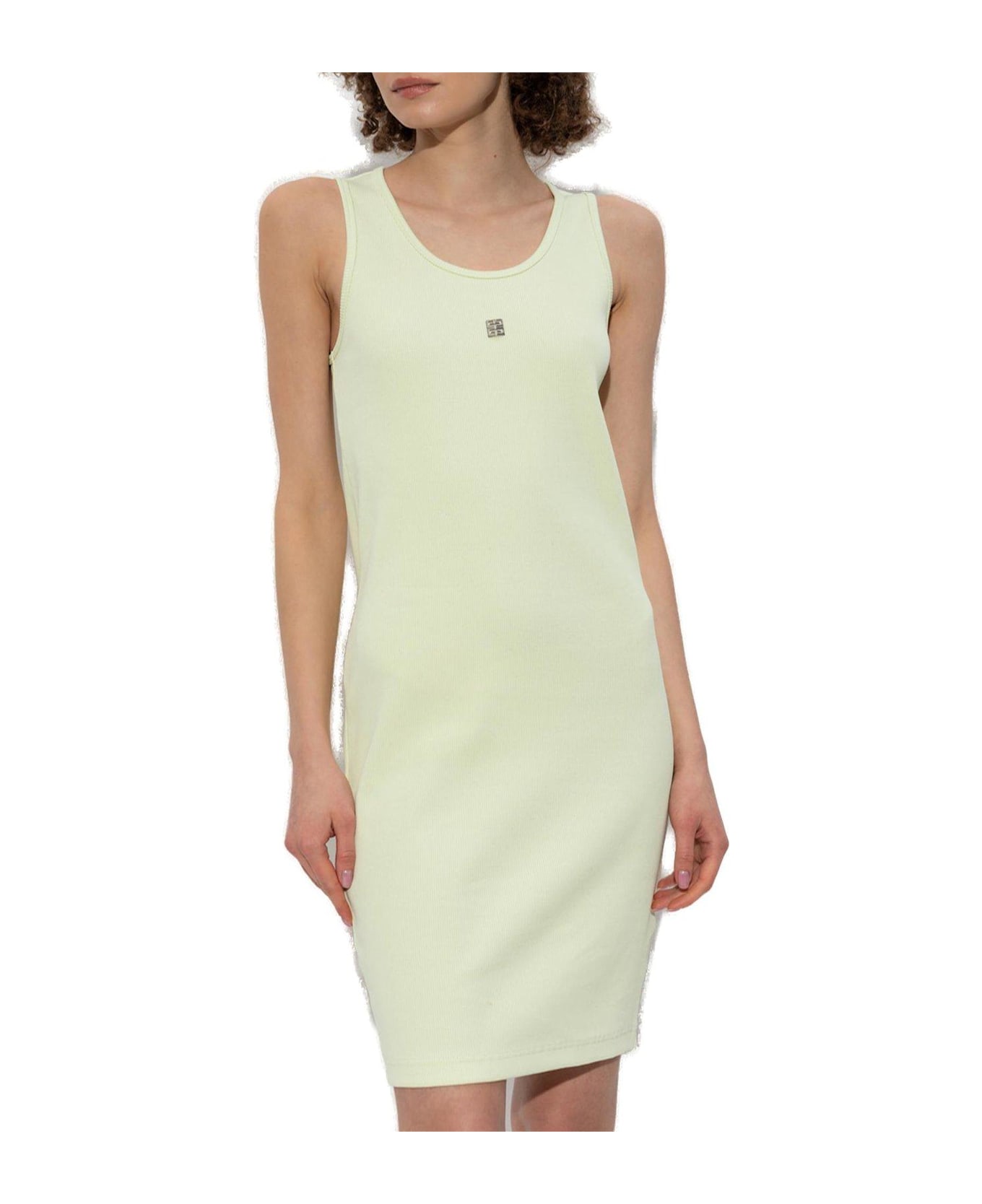 Givenchy 4g Plaque Ribbed-knit Tank Dress - Verde