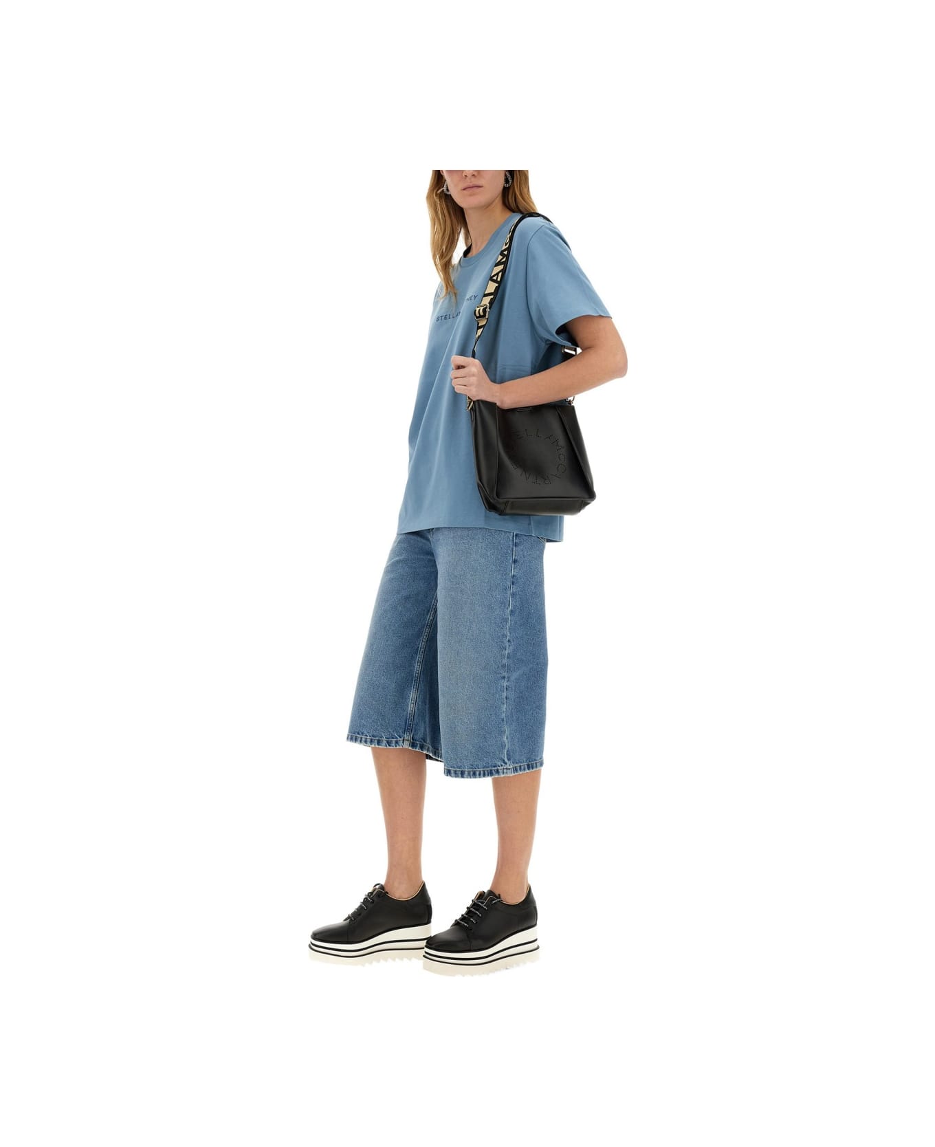 Stella McCartney T-shirt With Logo - MINERAL BLUE