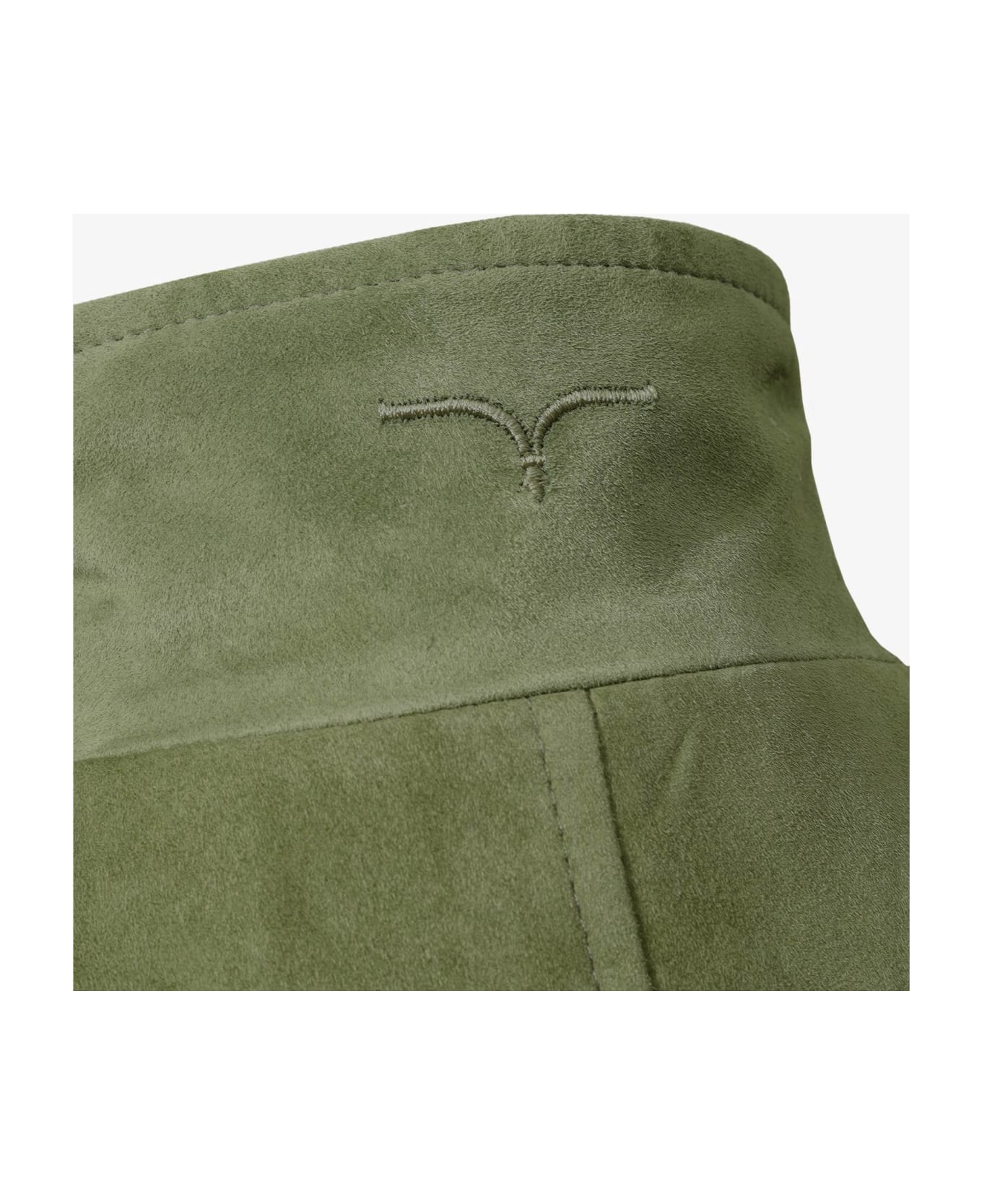 Larusmiani Devon Sahariana Jacket Leather Jacket - Olive