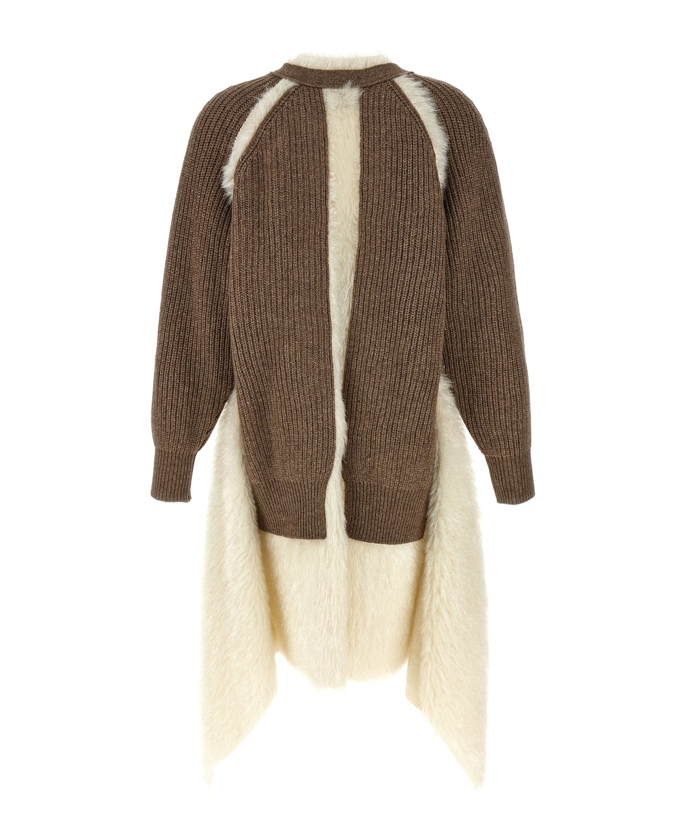 Undercover Jun Takahashi Two-material Cardigan - Brown