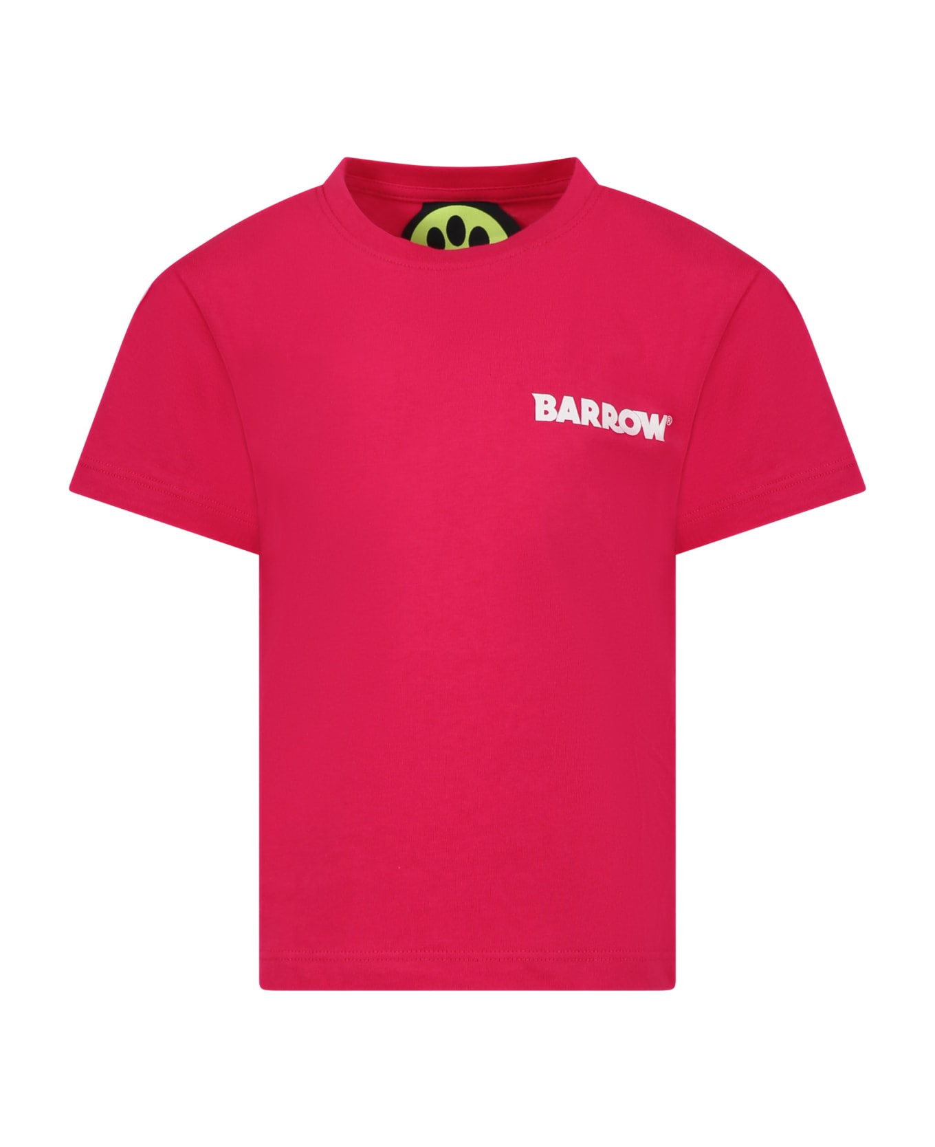 Barrow Fuchsia T-shirt For Kids With Smiley Face And Logo - Fragola
