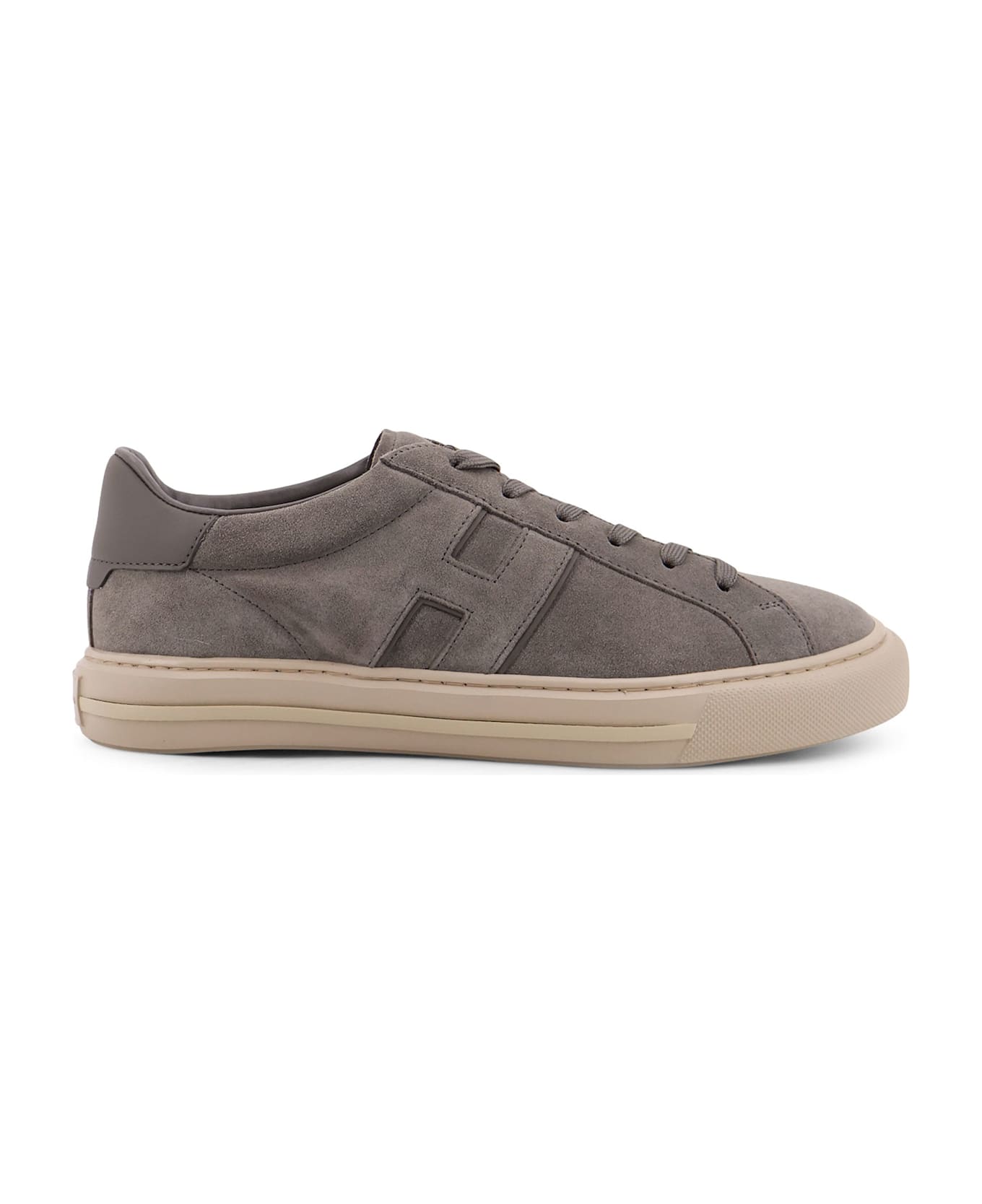 Hogan H691 Allacciato H Suede Low-top Sneakers - GRAFITE CHIARO