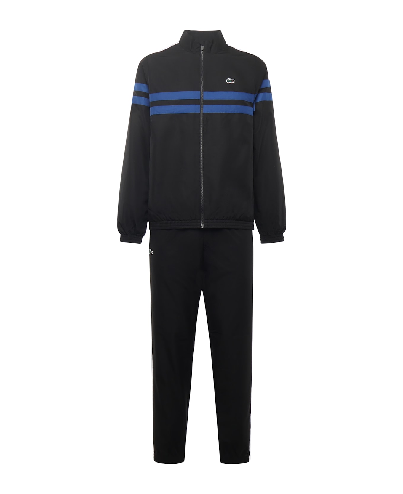 Lacoste Printed Tennis Tracksuit - Black/Blue/light blue/white