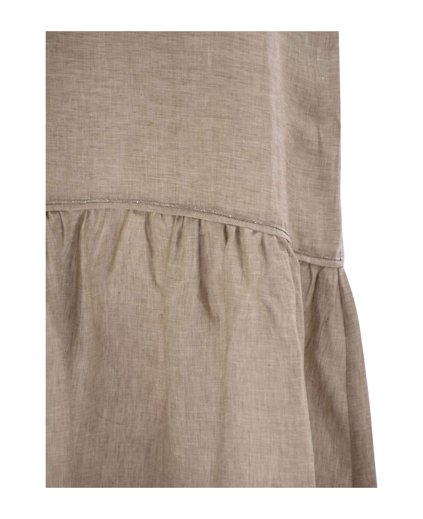 Peserico Linen Voile Long Dress - Beige