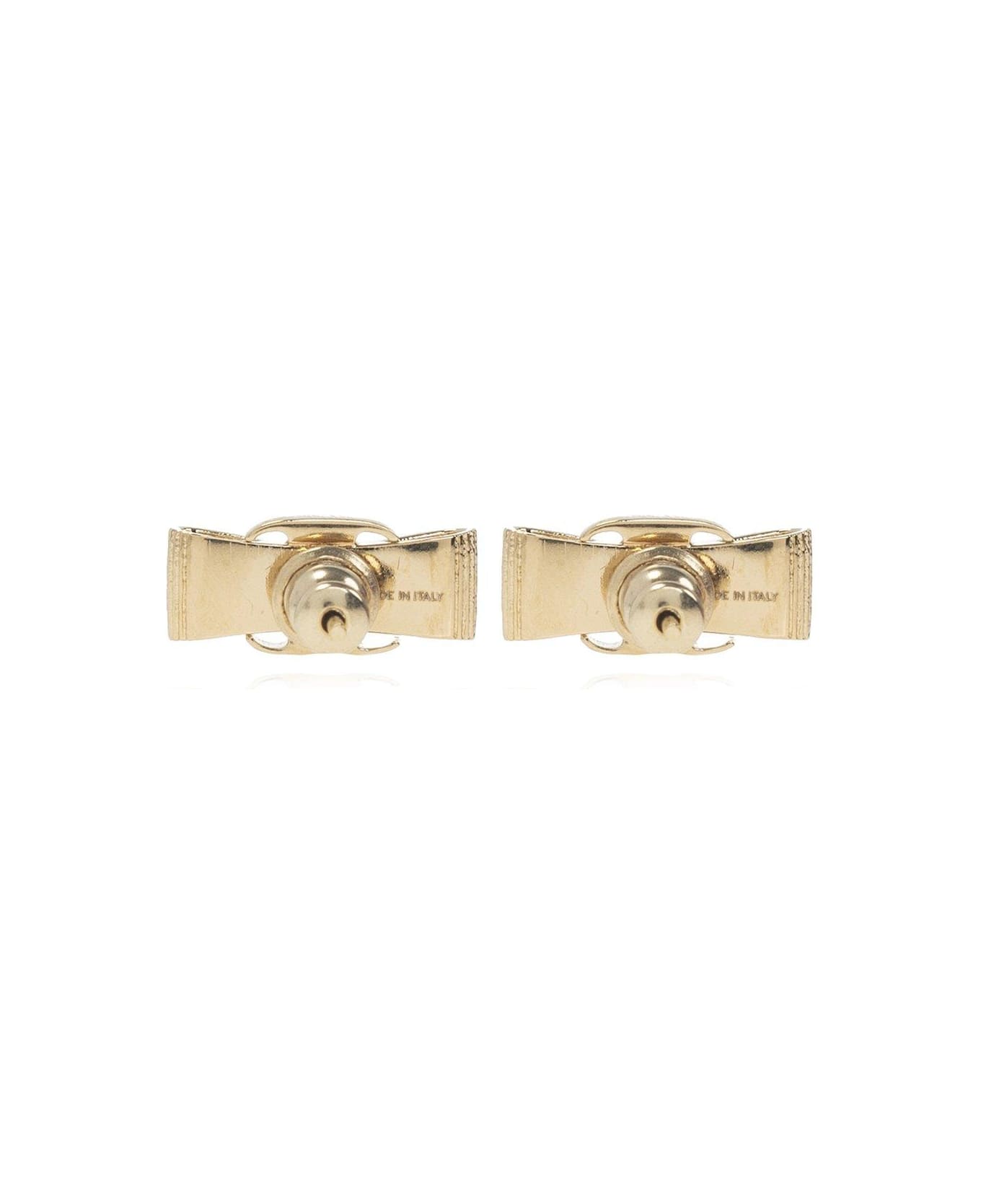 Ferragamo Vara Bow Detailed Earrings - GOLD