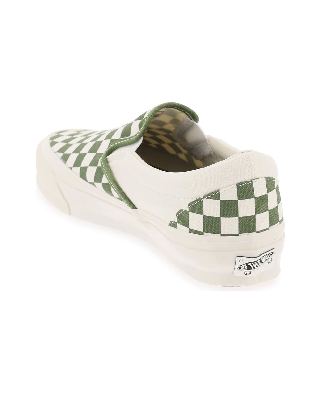 Vans Slip-on Reissue - CHECKERBOARD PESTO (White)