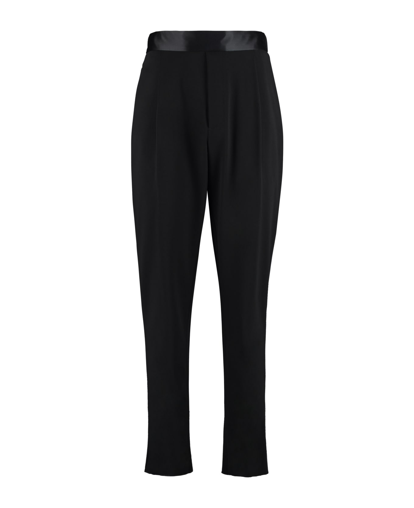 Giorgio Armani Wool Tailored Trousers - Black