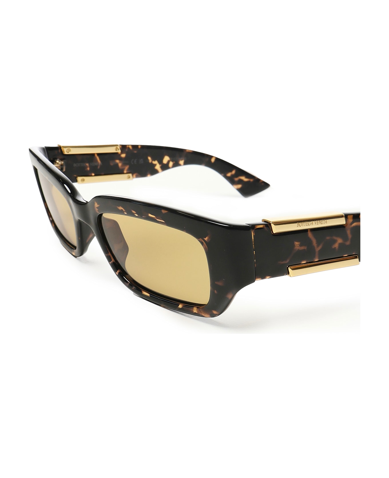 Bottega Veneta Dash Rectangular Sunglasses - Brown