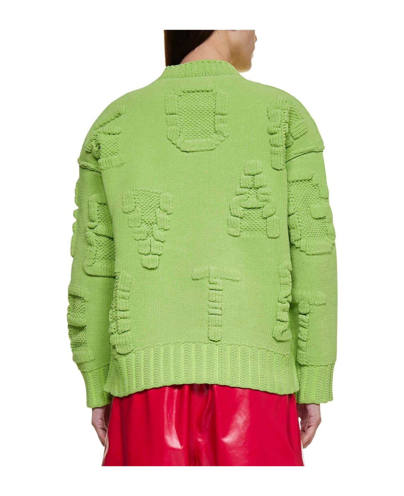 Bottega Veneta Alphabet Motif Ribbedknit Jumper - MULTICOLOUR
