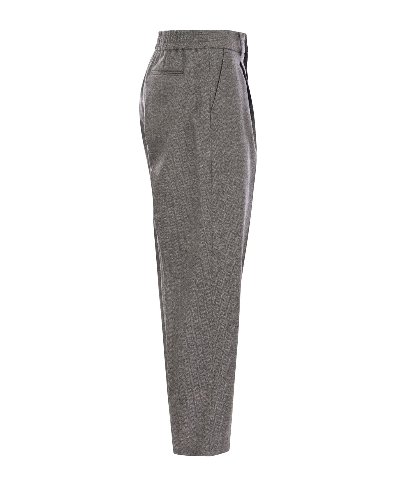 PT Torino Daisy - Wool And Cashmere Pants - Dark Grey