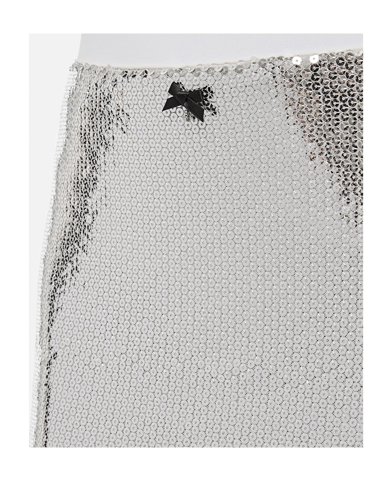 Rotate by Birger Christensen Sequin Mini Skirt - Argento