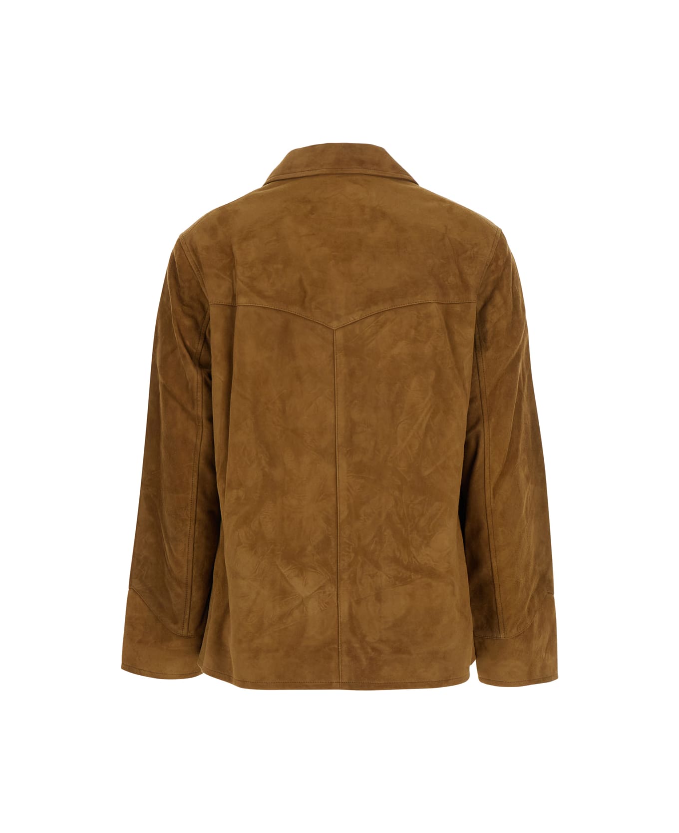 Tory Burch Beige Jacket With Notched Revers In Suede Woman - Beige