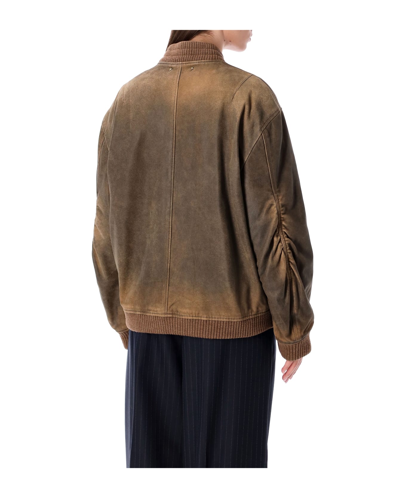 Golden Goose Unisex Brown Bomber Jacket - FRENCH ROAST BROWN