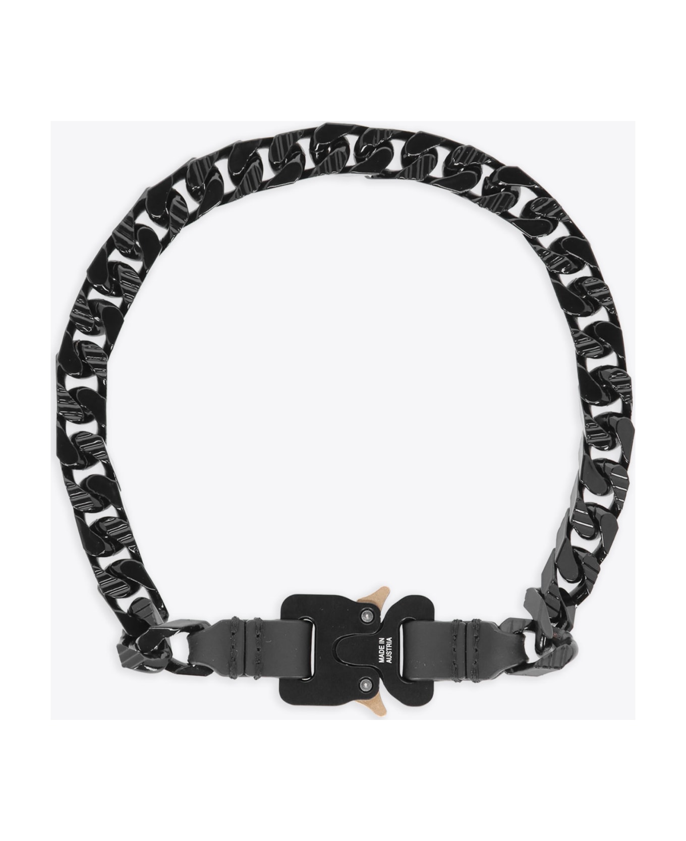 1017 ALYX 9SM Colored Chain Necklace Black Metal Chain Necklace With Rollercoaster Buckle - Colored Chain Necklace - BLACK