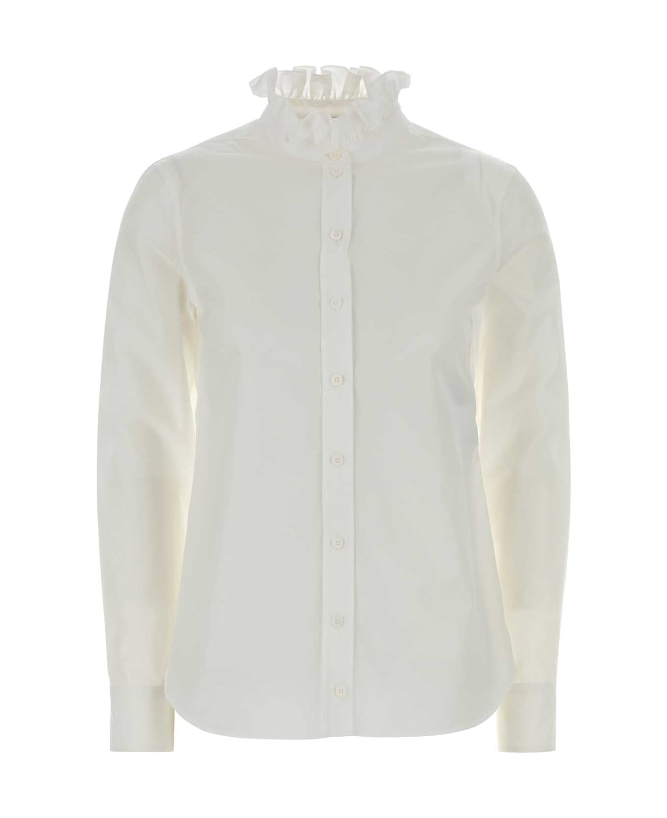 Alexander McQueen White Poplin Shirt - OPTICALWHITE