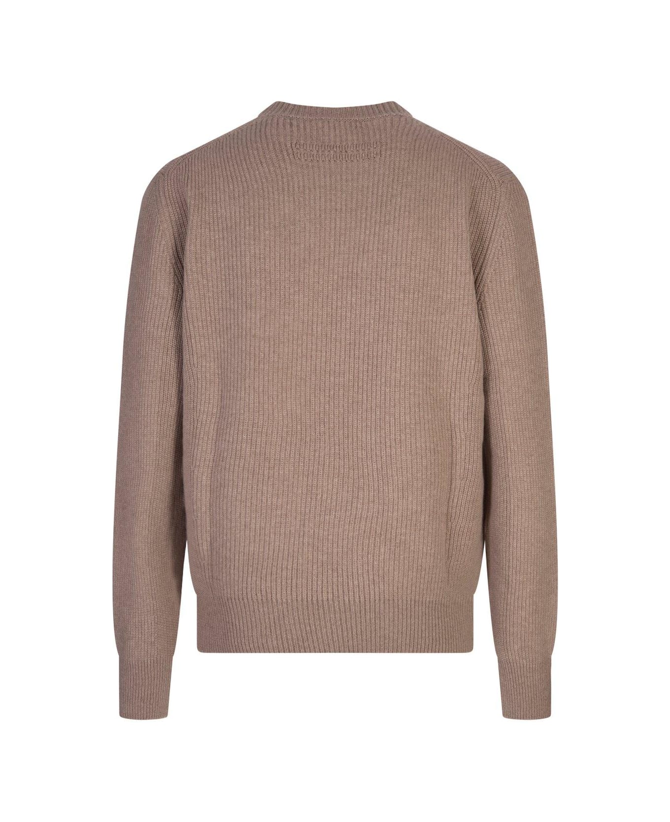 Zegna Long Sleeved Crewneck Knitted Jumper