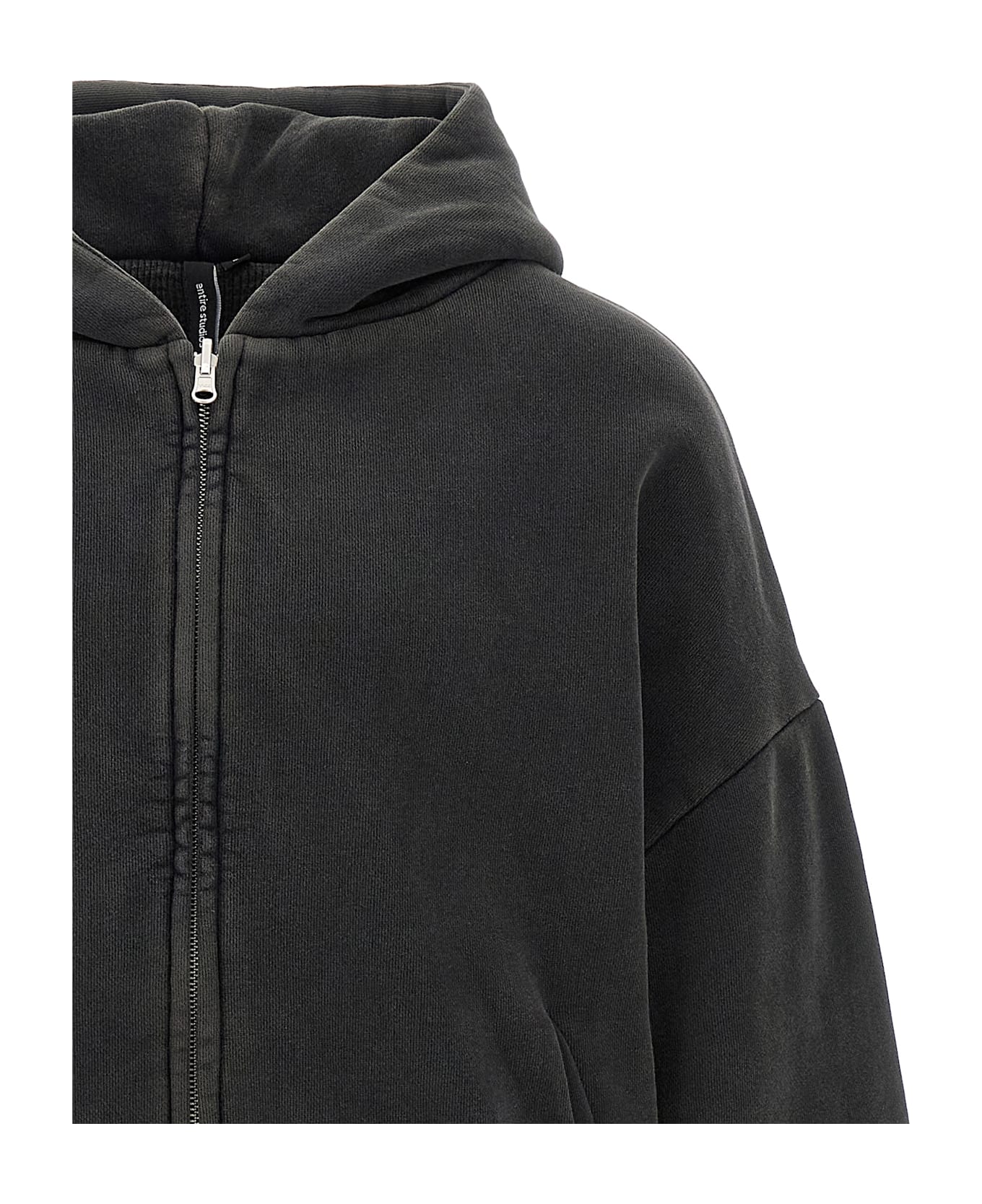 Entire Studios 
thermarl Hood Washed
 Hoodie - Black  