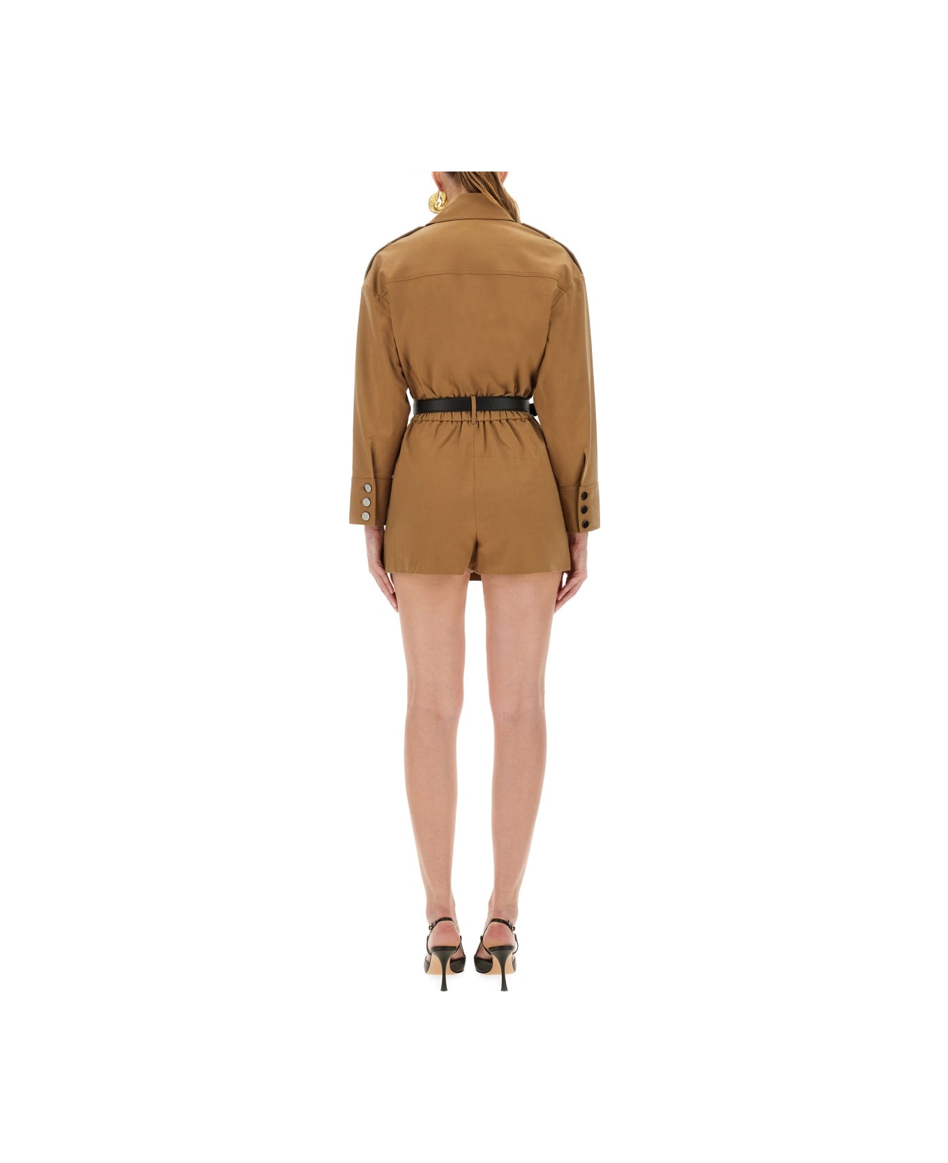 self-portrait Twill Suit. - BEIGE