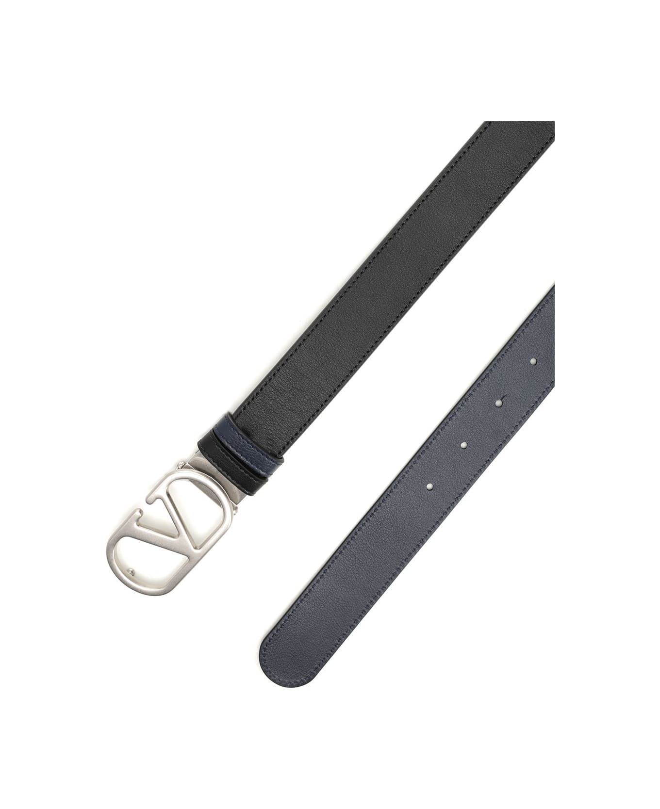 Valentino Garavani Vlogo Signature Reversible Belt - BLACK
