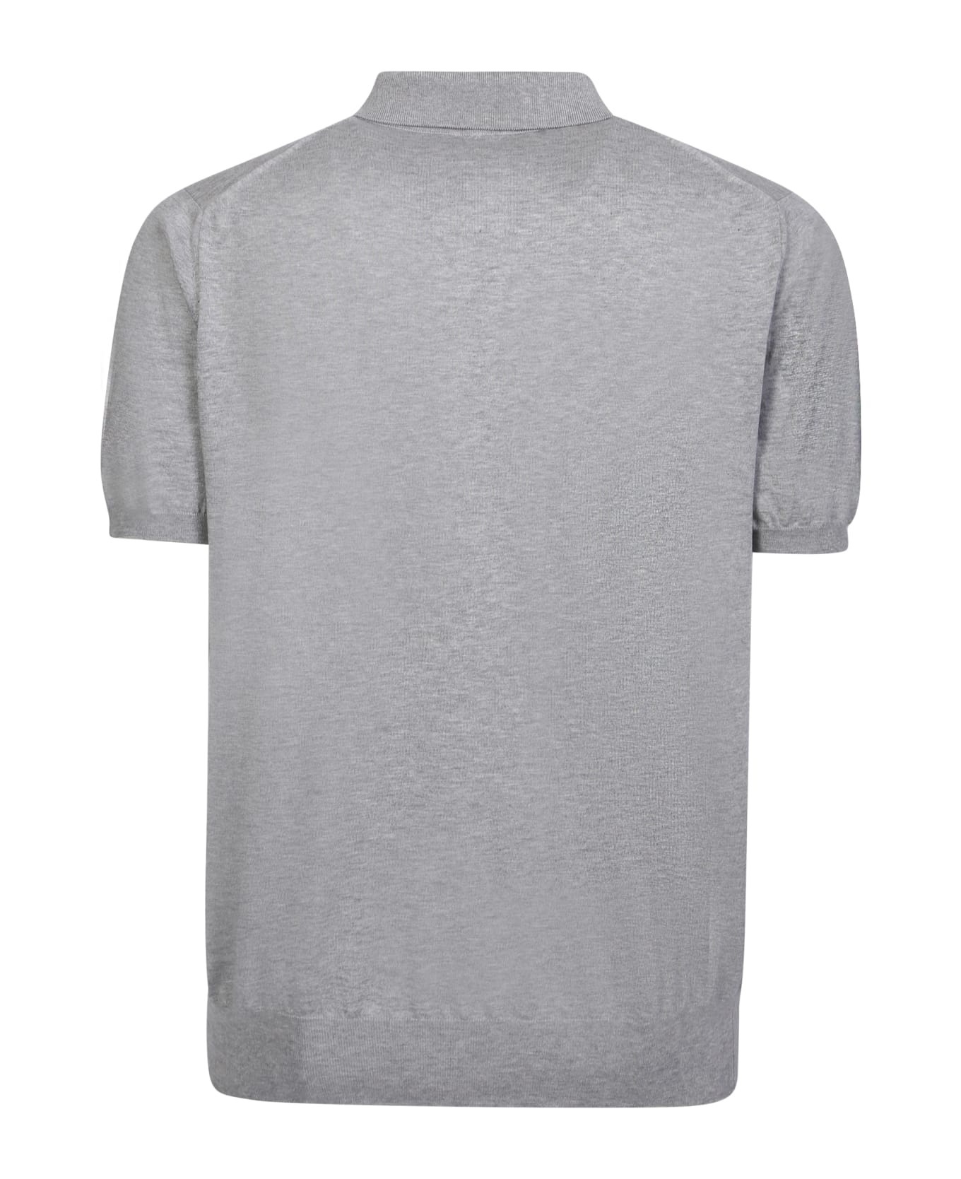 Kiton Zip-up Grey Polo Shirt - Grey