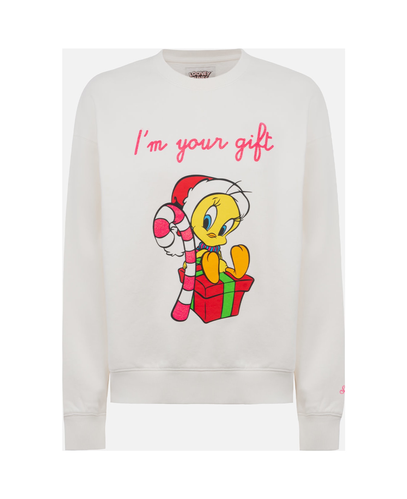 MC2 Saint Barth Woman Fleece Sweatshirt With Tweety Print | Warner Bros - WHITE