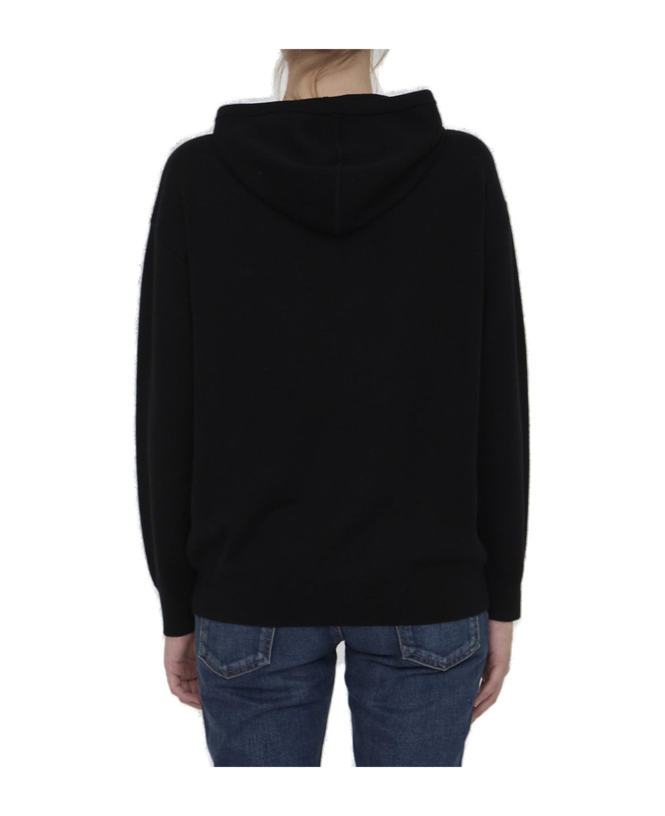 Max Mara Pamir Drawstring Hoodie - BLACK