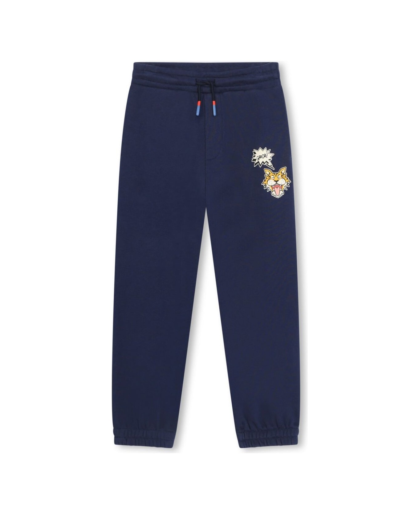 Kenzo Kids Blue Pants With Drawstring In Cotton Boy - Blu