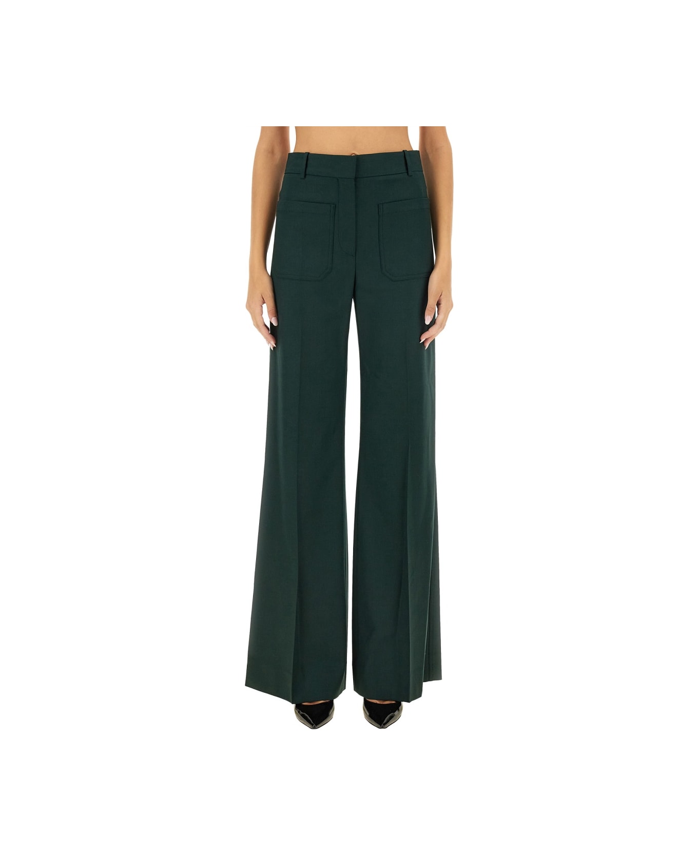 Victoria Beckham Alina Pants - SEAWEED