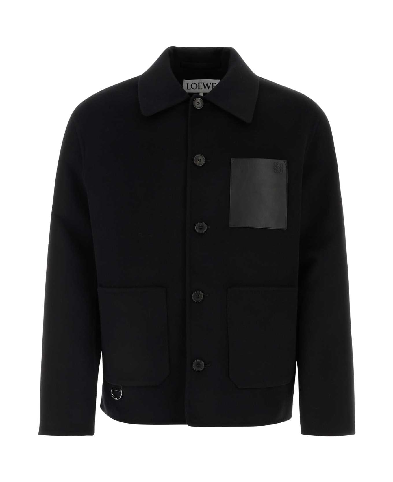 Loewe Black Wool Blend Jacket - BLACK