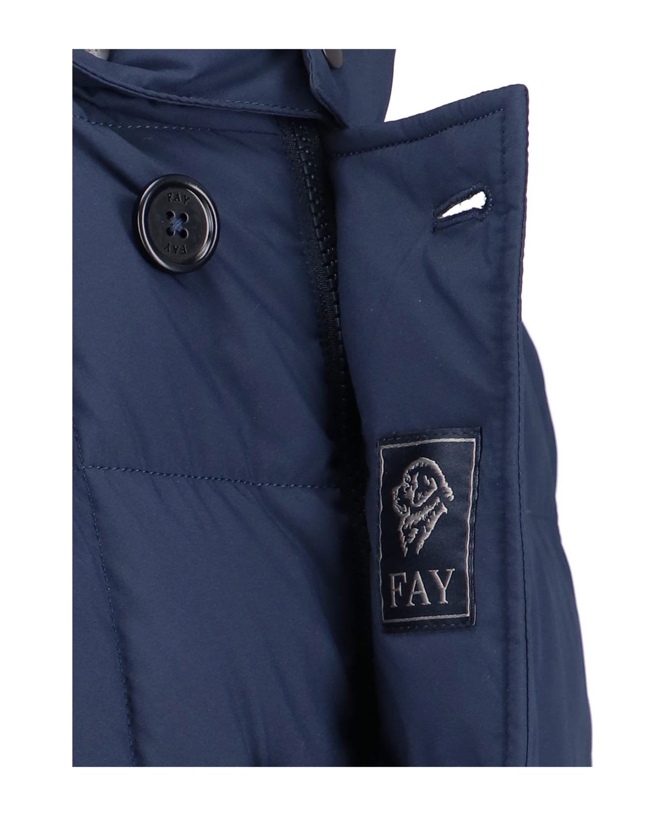 Fay Quilted Puffer Jacket - Blu