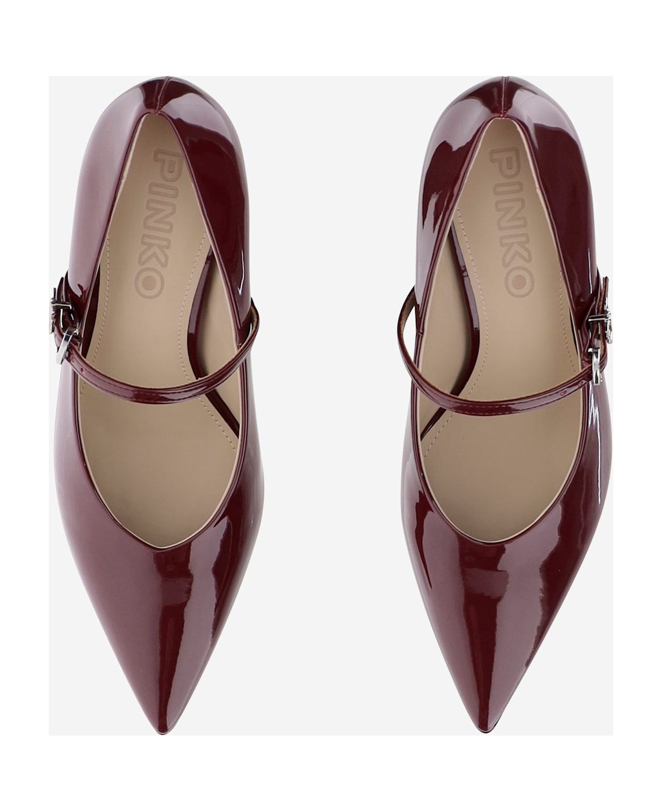 Pinko Shiny Leather Pumps - Red