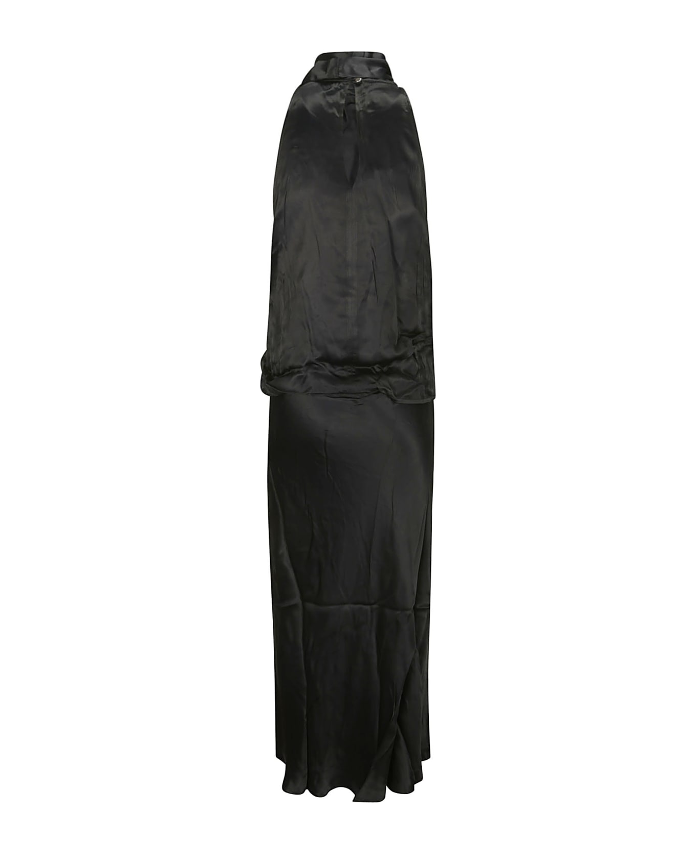 Marques'Almeida Halterneck Draped Dress - BLACK