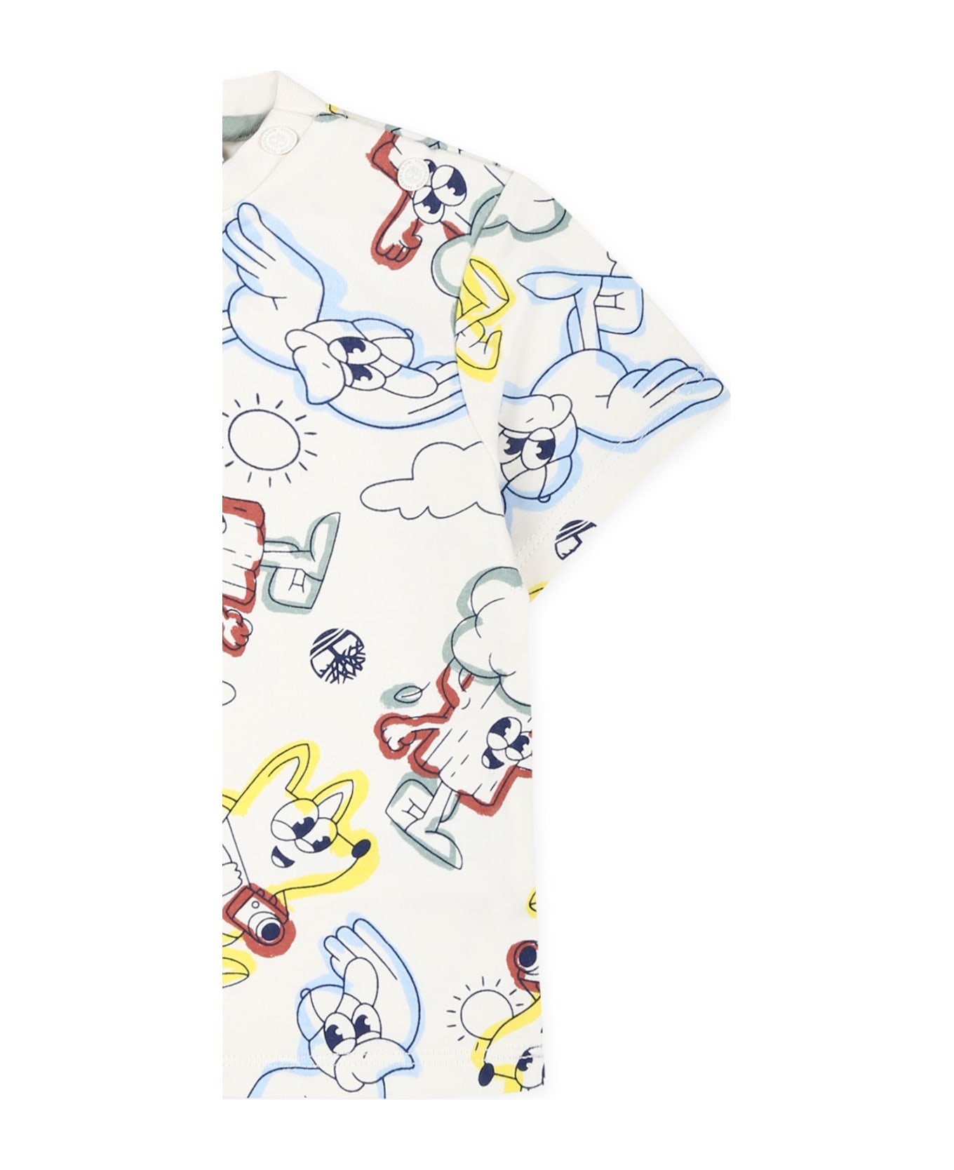 Timberland Ivory T-shirt For Baby Boy With Print - Ivory