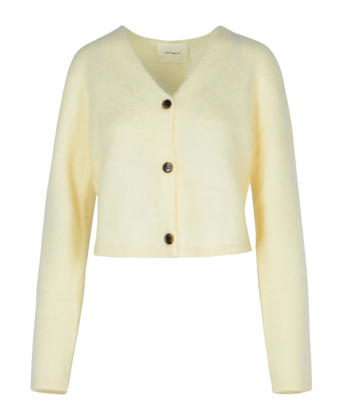 Lisa Yang 'filippa' Cream Cashmere Cardigan - Cream