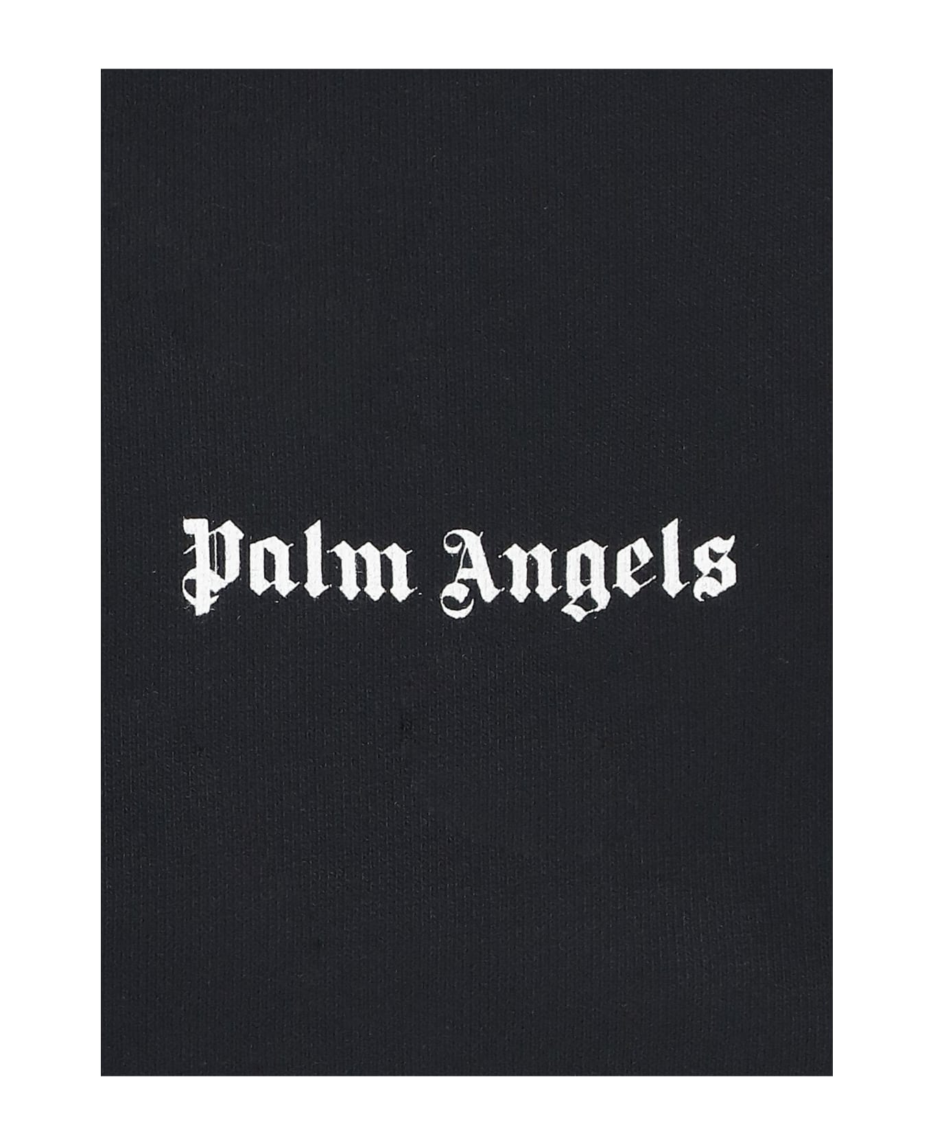 Palm Angels Track Half Zip Sweatshirt - Black