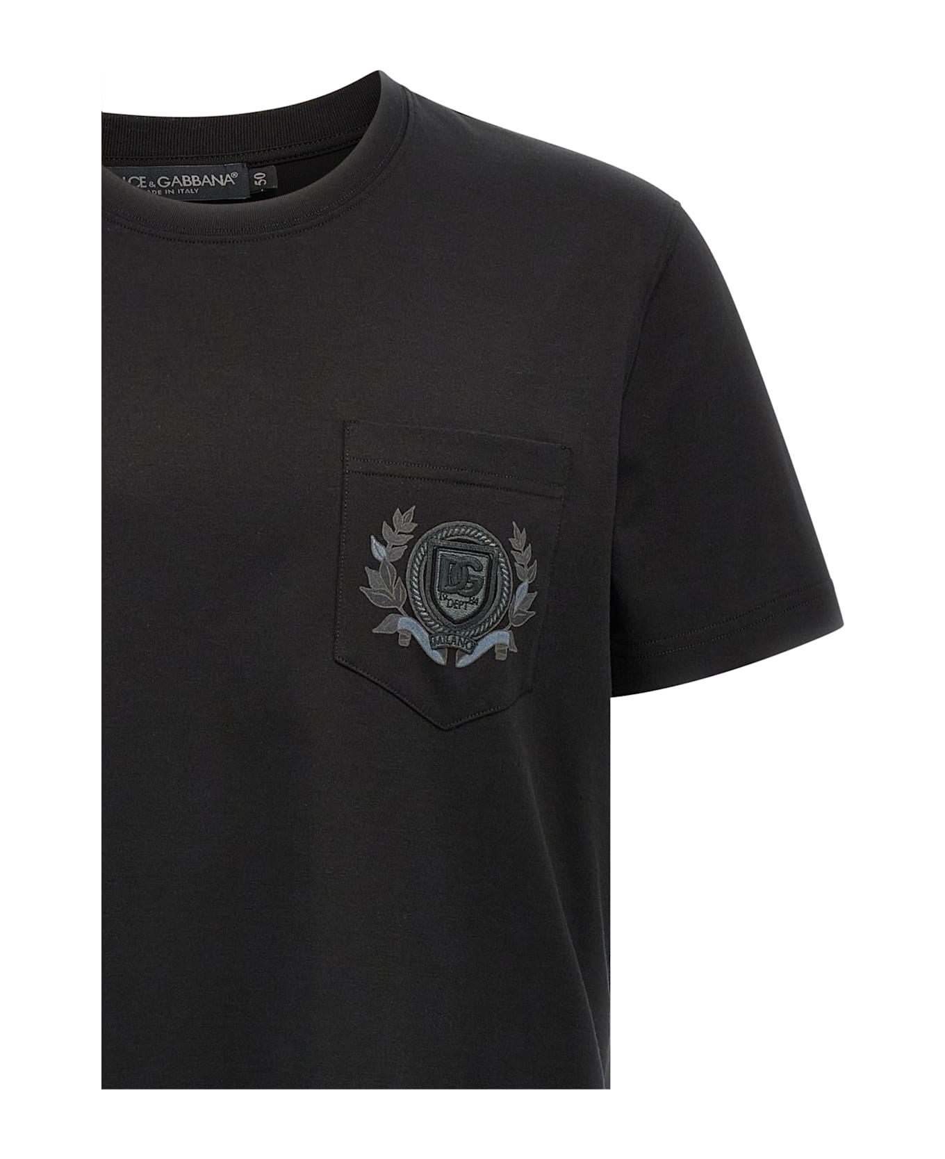 Dolce 
Gabbana Embroidery Pocket T-shirt - Black