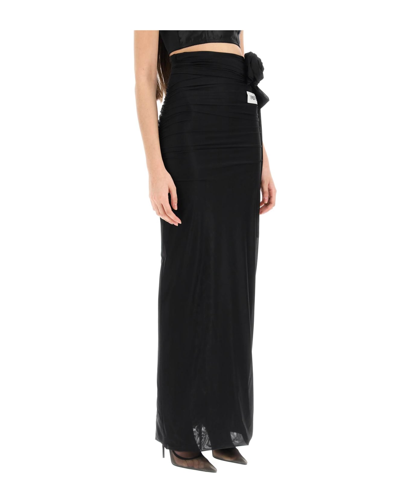 Dolce & Gabbana Jersey Stretch Maxi Skirt - Black