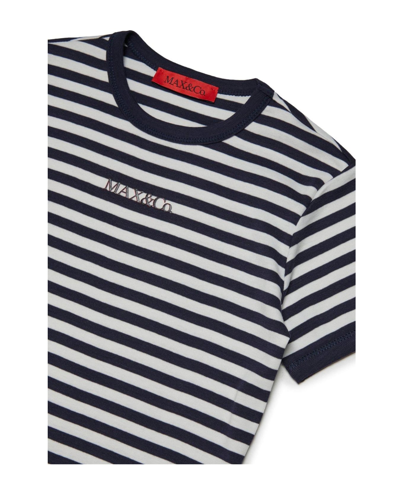 Max&Co. Kids Striped Crewneck T-shirt - Blue