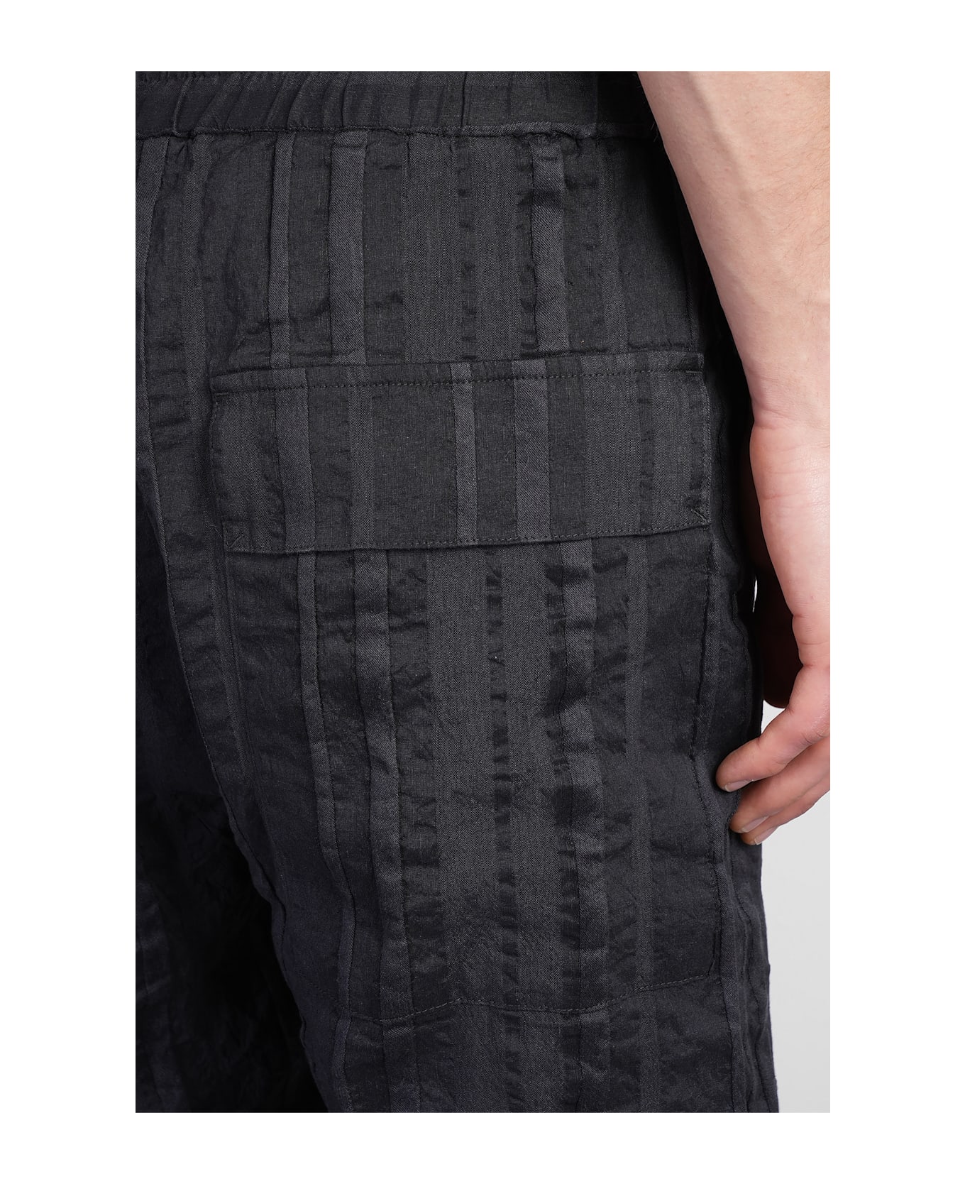 Barena Canariol Shorts In Blue Linen - blue