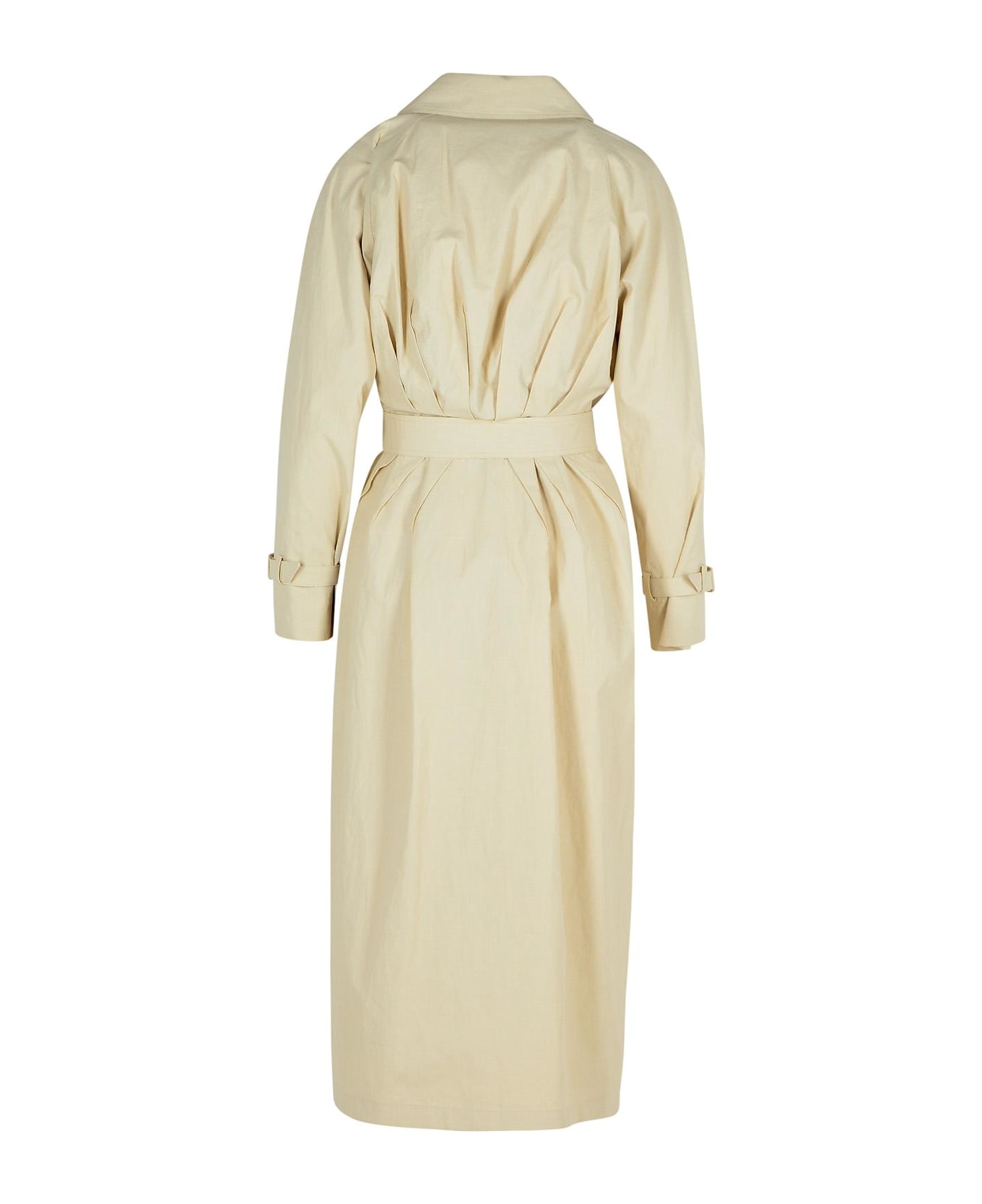 Max Mara Beige Linen Raincoat - BEIGE
