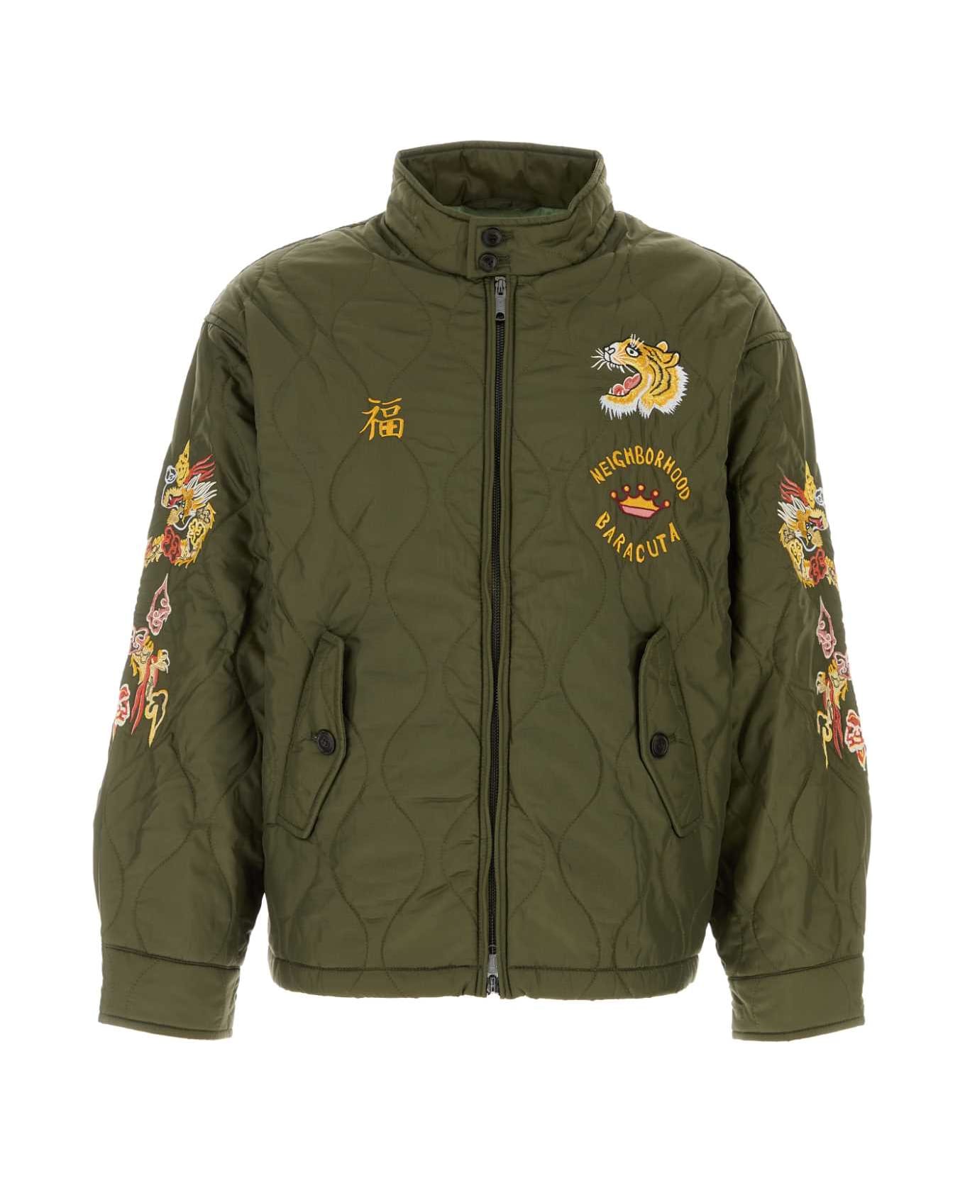 Baracuta Army Green Nylon Jacket - OLIVE