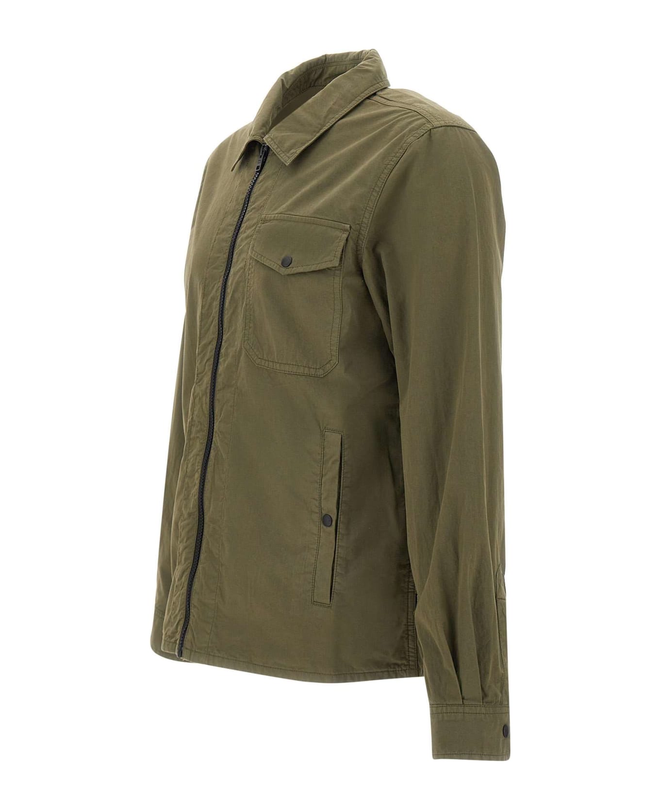 Woolrich 'gabardine Overshirt' Cotton Jacket - Verde