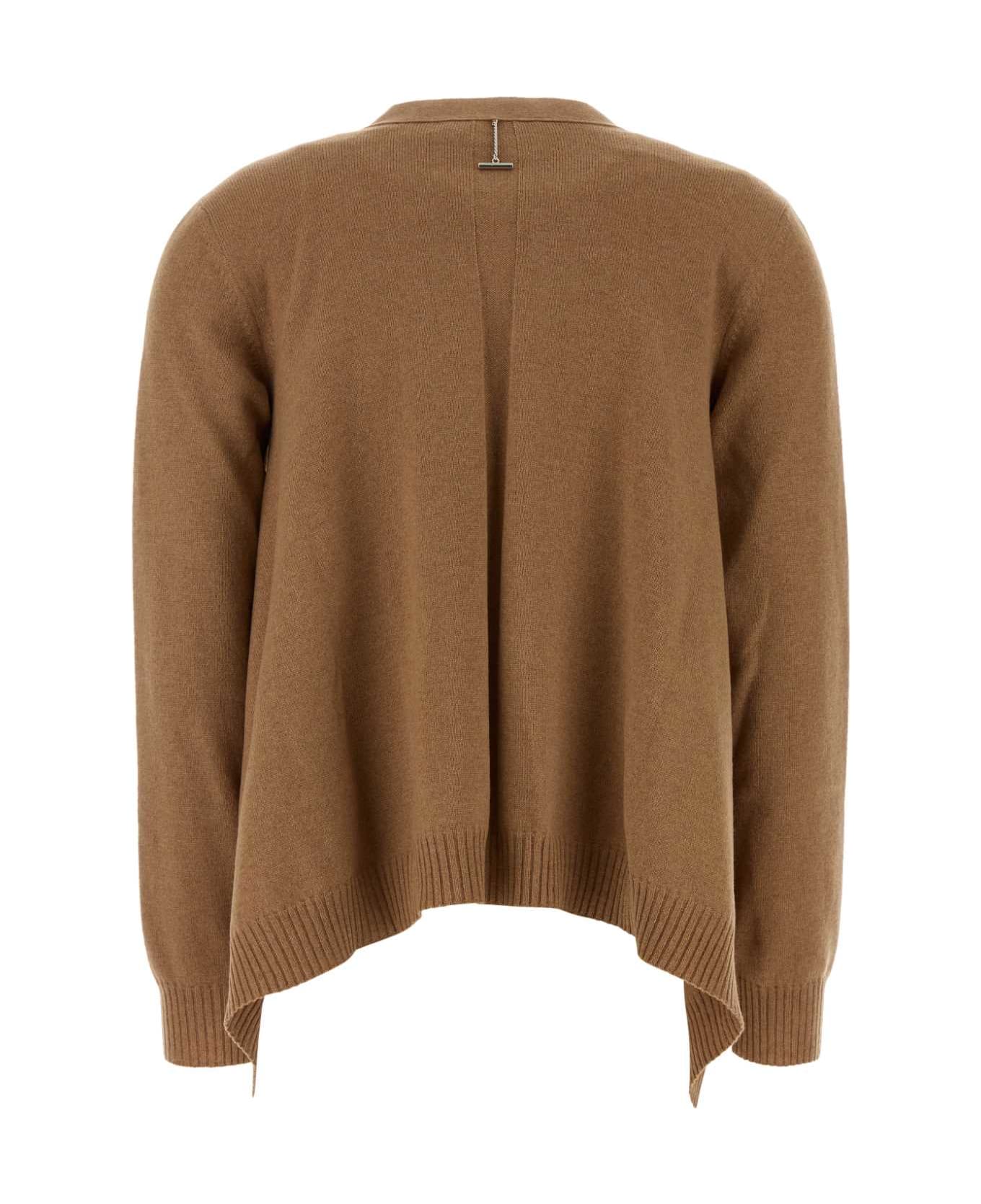Alexander McQueen Biscuit Cashmere Blend Oversize Cardigan - LIGHTCAMEL