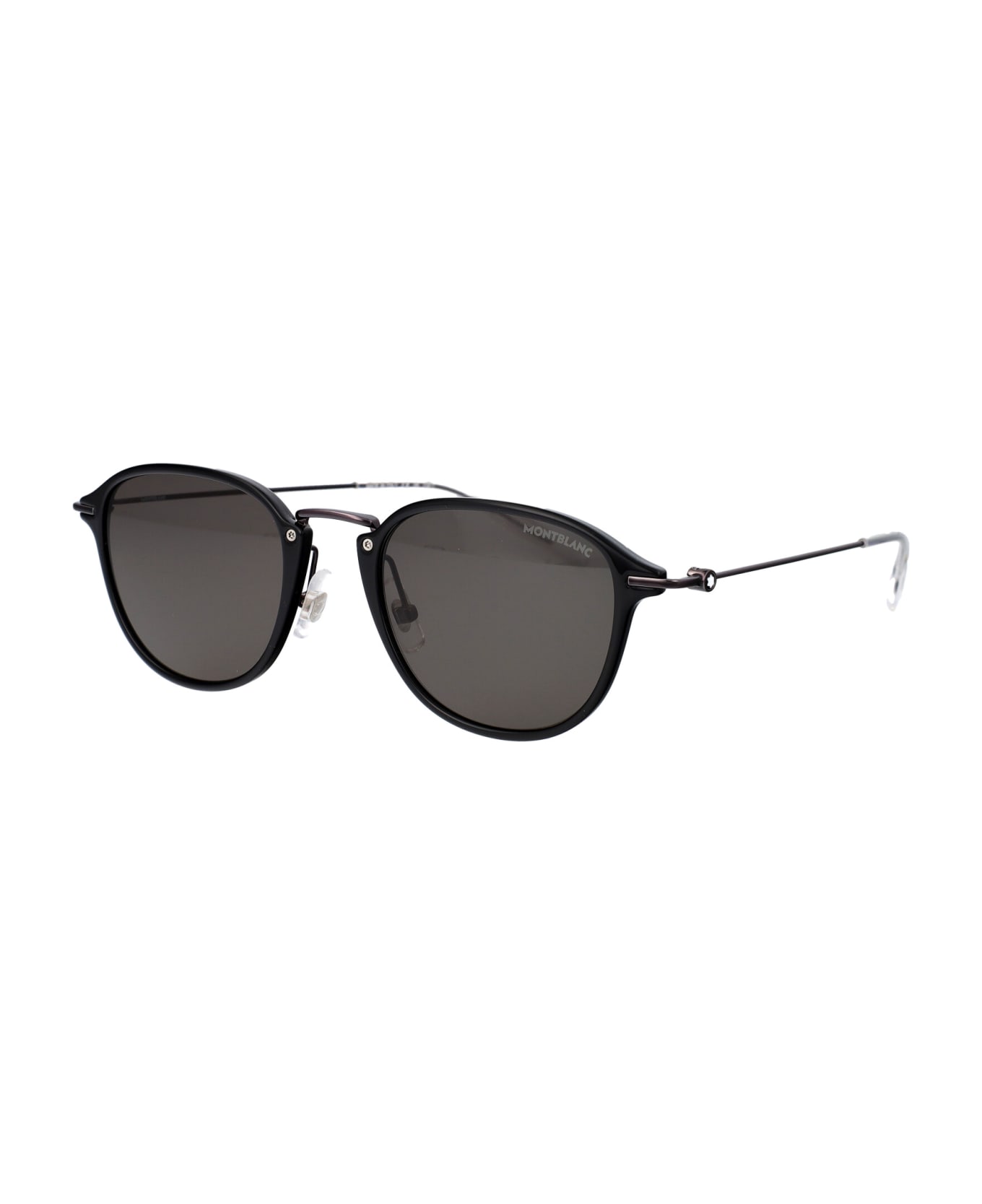 Montblanc Mb0155s Sunglasses - 008 BLACK RUTHENIUM GREY