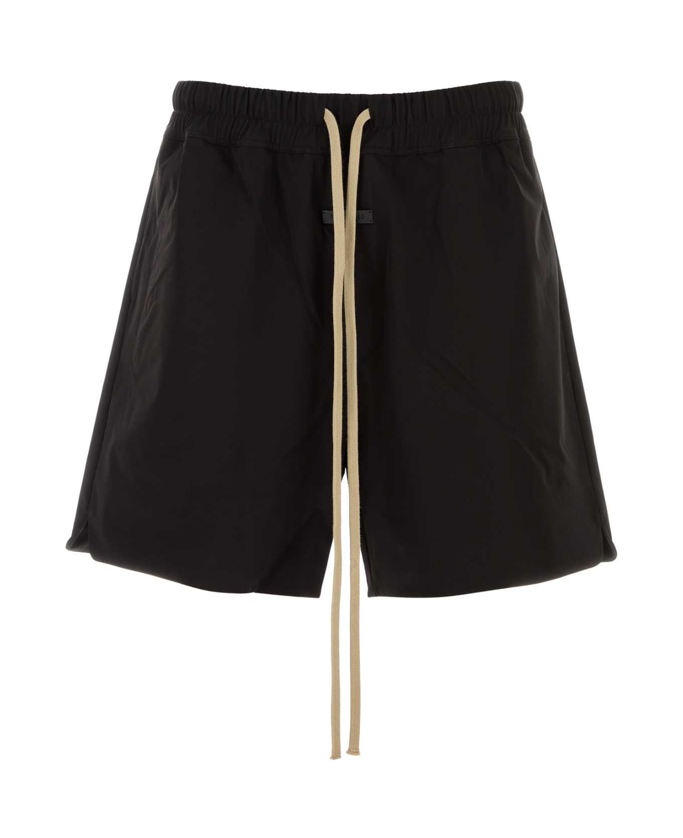 Fear of God Black Stretch Nylon Blend Bermuda Shorts - BLACK