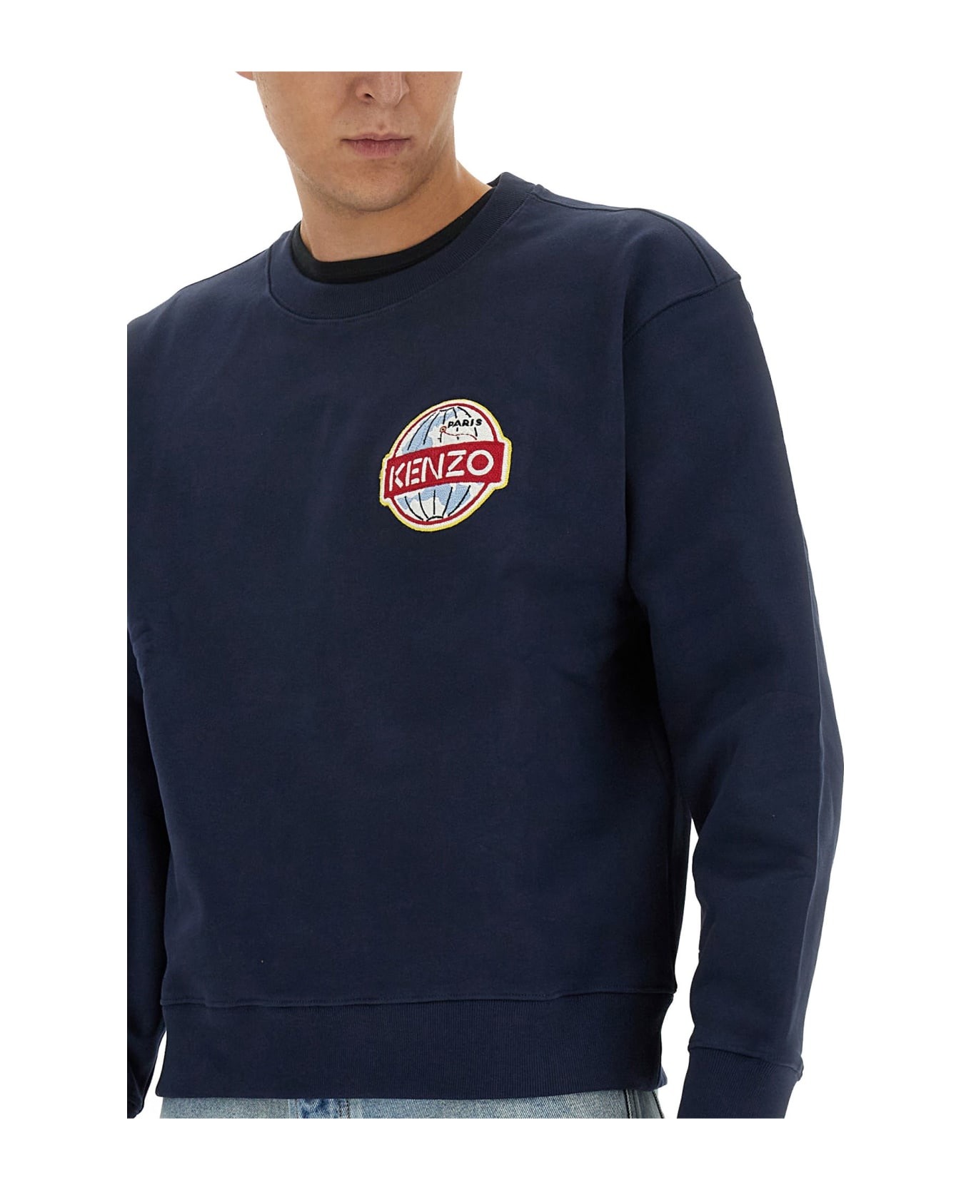 Kenzo Globe Classic Sweatshirt - BLUE フリース