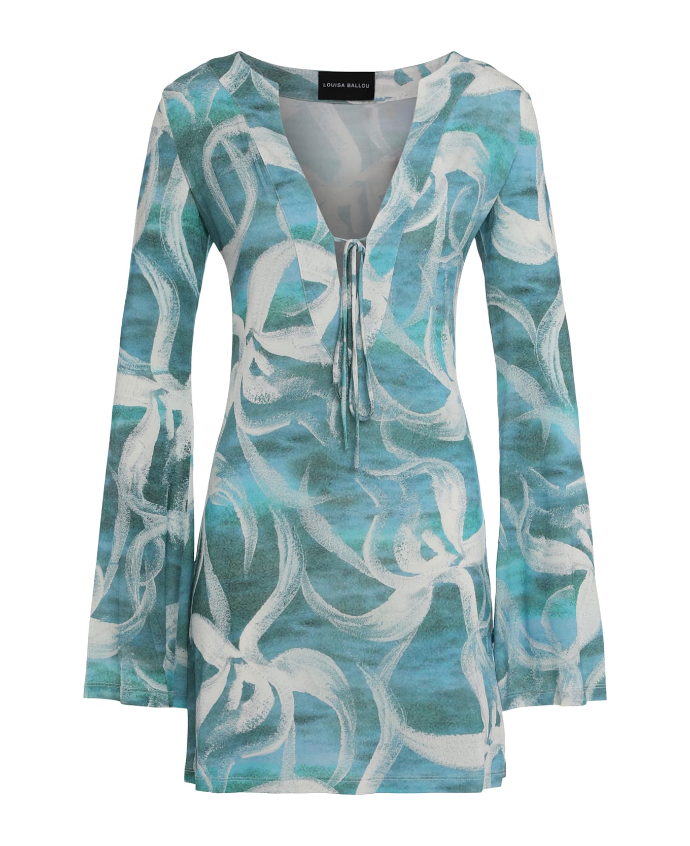 Louisa Ballou Viscose Dress - Light Blue